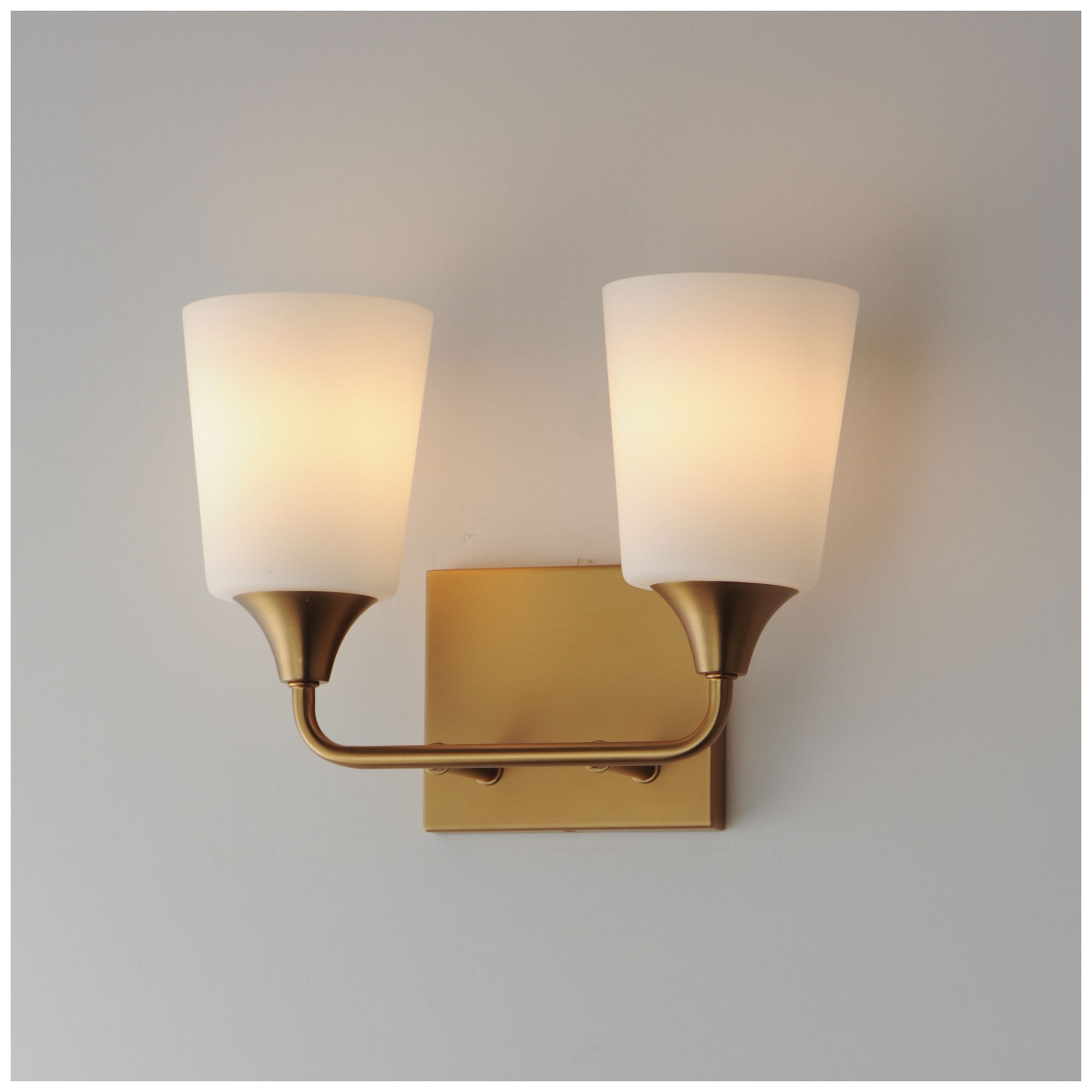 Image 4 Maxim Hudson 13" Wide White/Natural Aged Brass 2-Light Bath Vanity more views