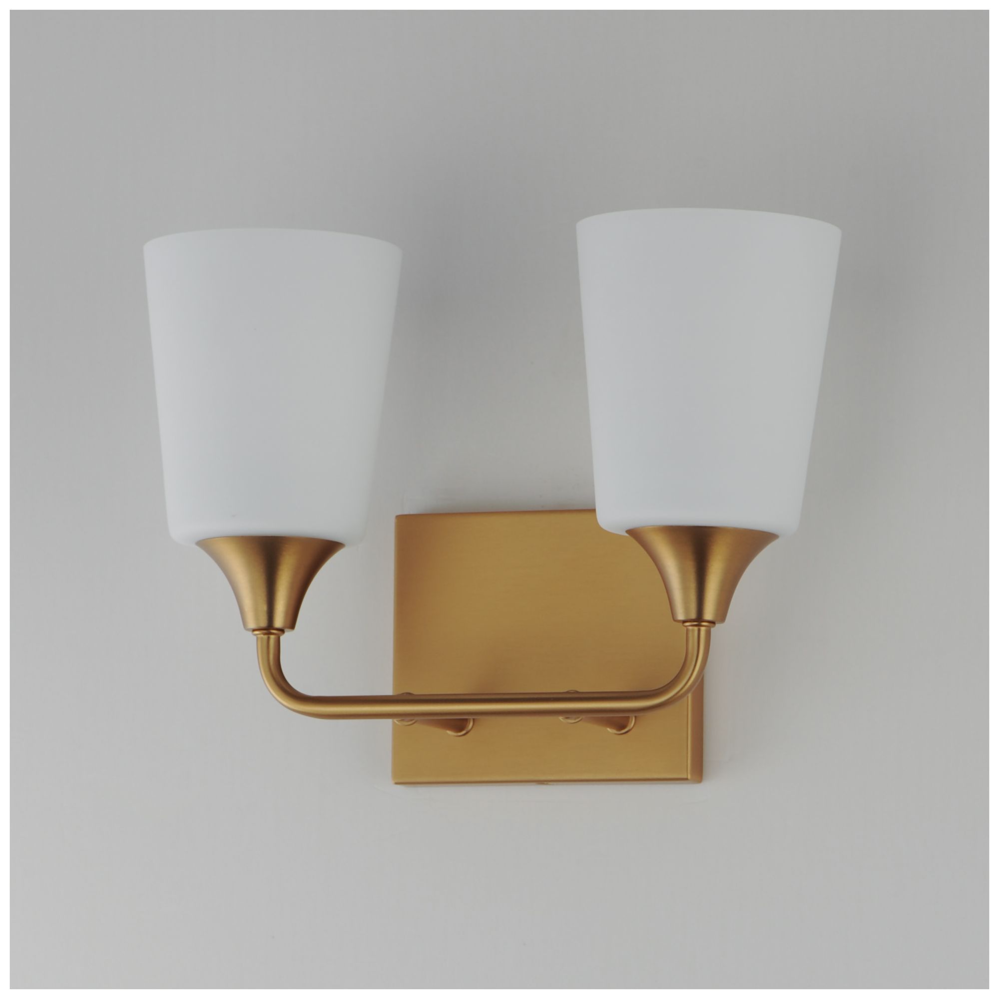 Image 5 Maxim Hudson 13" Wide White/Natural Aged Brass 2-Light Bath Vanity more views