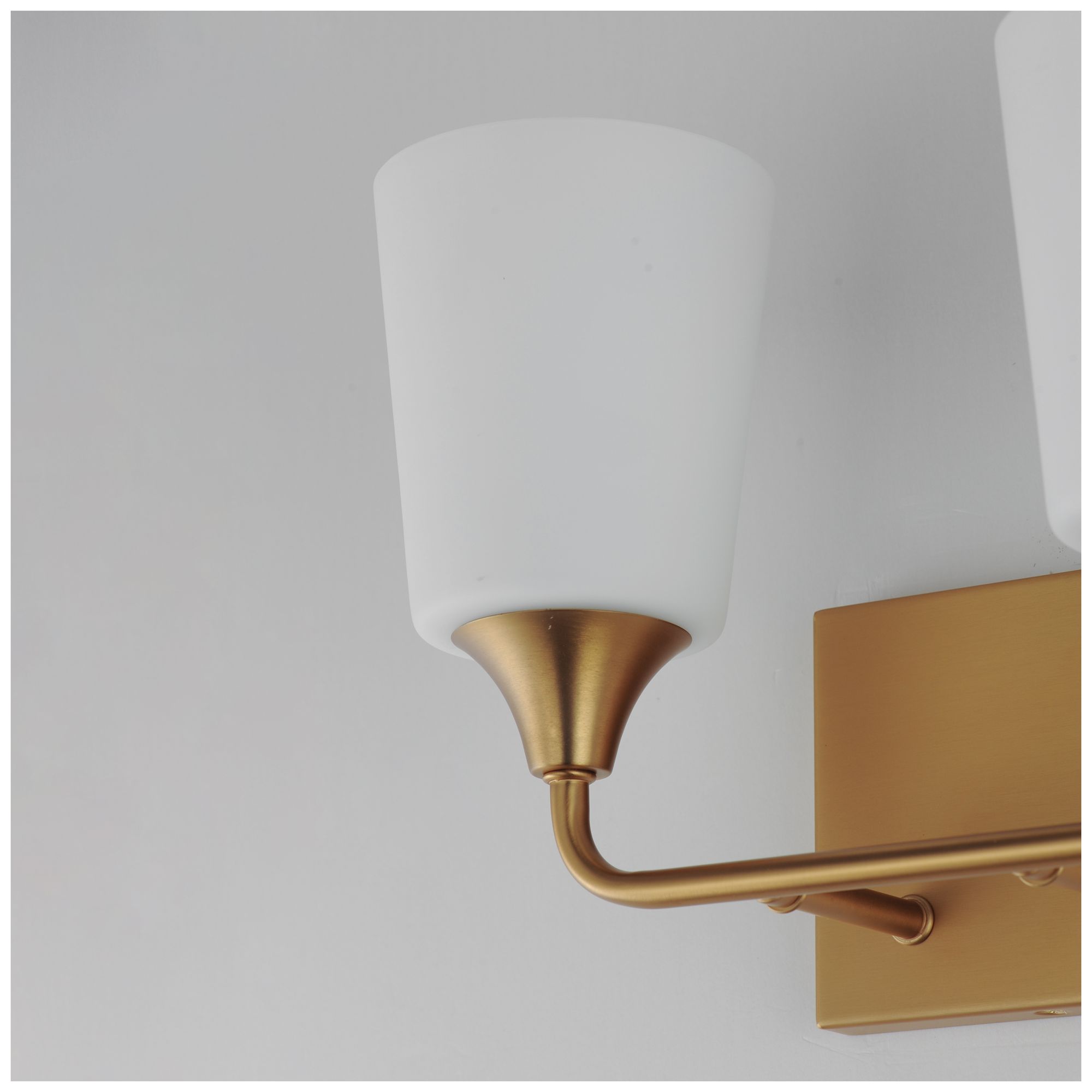 Image 6 Maxim Hudson 13" Wide White/Natural Aged Brass 2-Light Bath Vanity more views