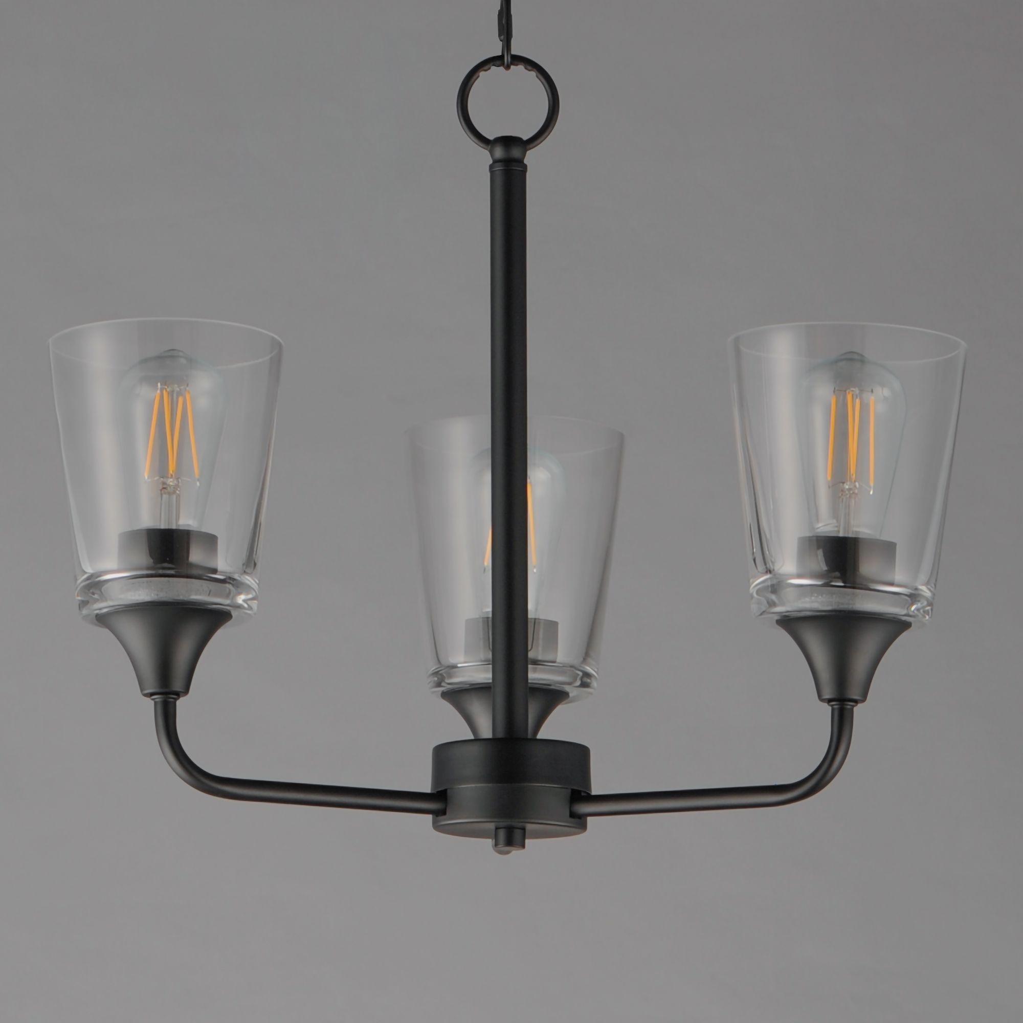 Image 3 Maxim Hudson 19 3/4" Wide Clear/Black 3-Light Chandelier more views