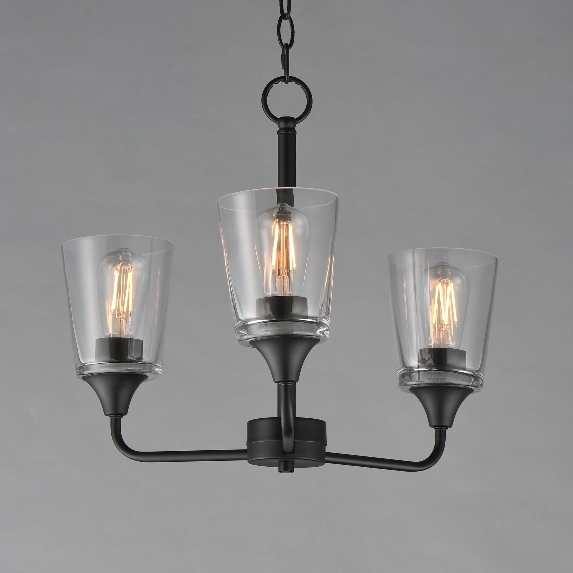 Image 4 Maxim Hudson 19 3/4" Wide Clear/Black 3-Light Chandelier more views