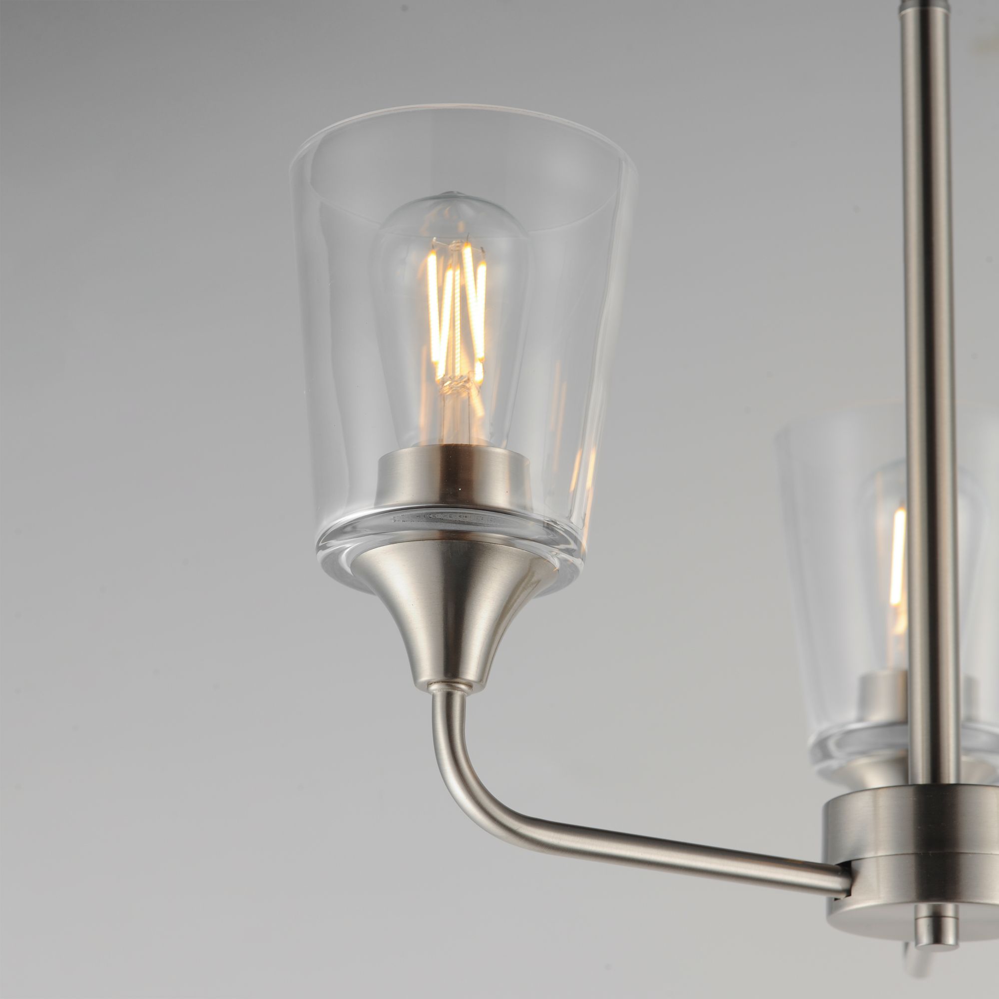 Image 4 Maxim Hudson 19 3/4" Wide Clear/Satin Nickel 3-Light Chandelier more views