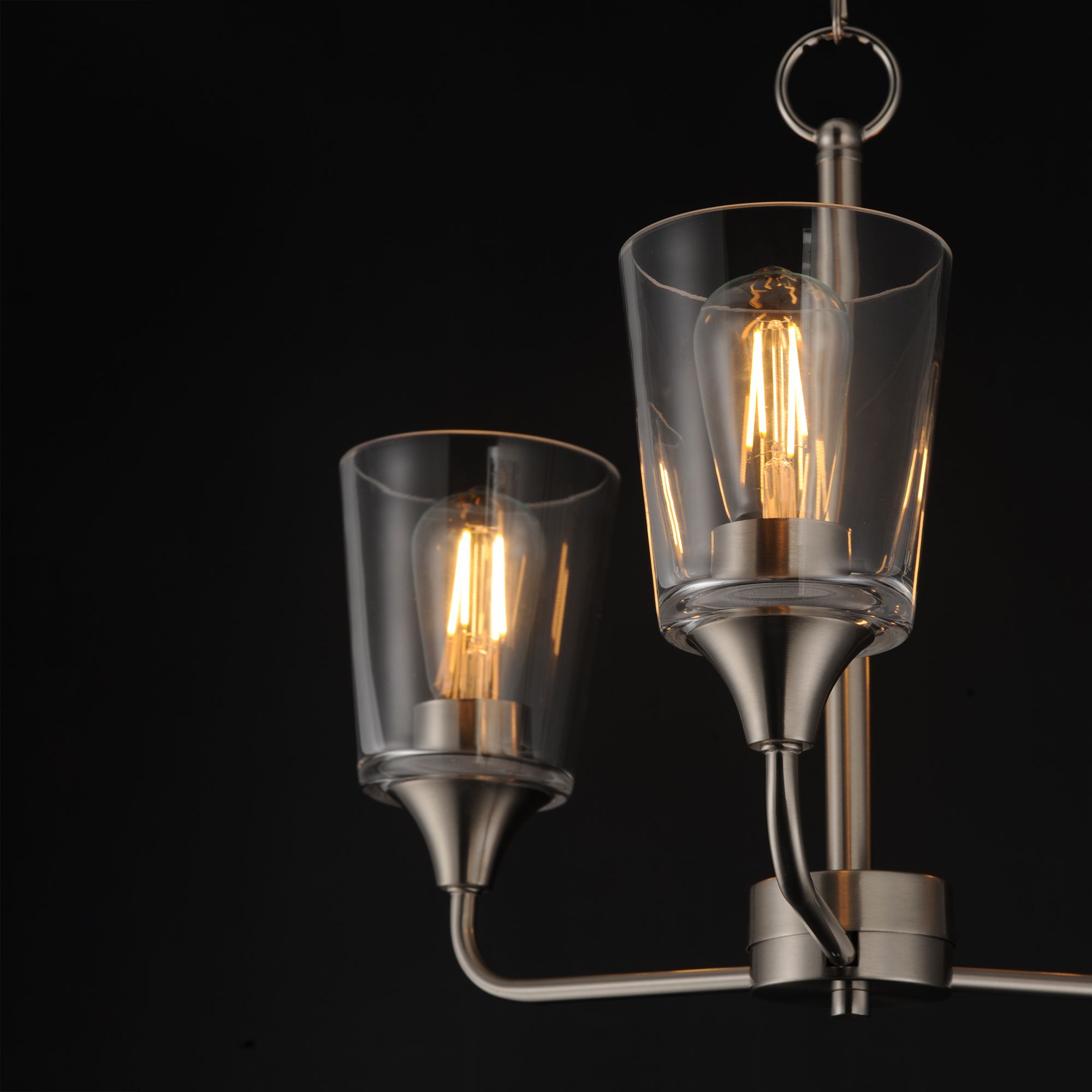 Image 5 Maxim Hudson 19 3/4" Wide Clear/Satin Nickel 3-Light Chandelier more views