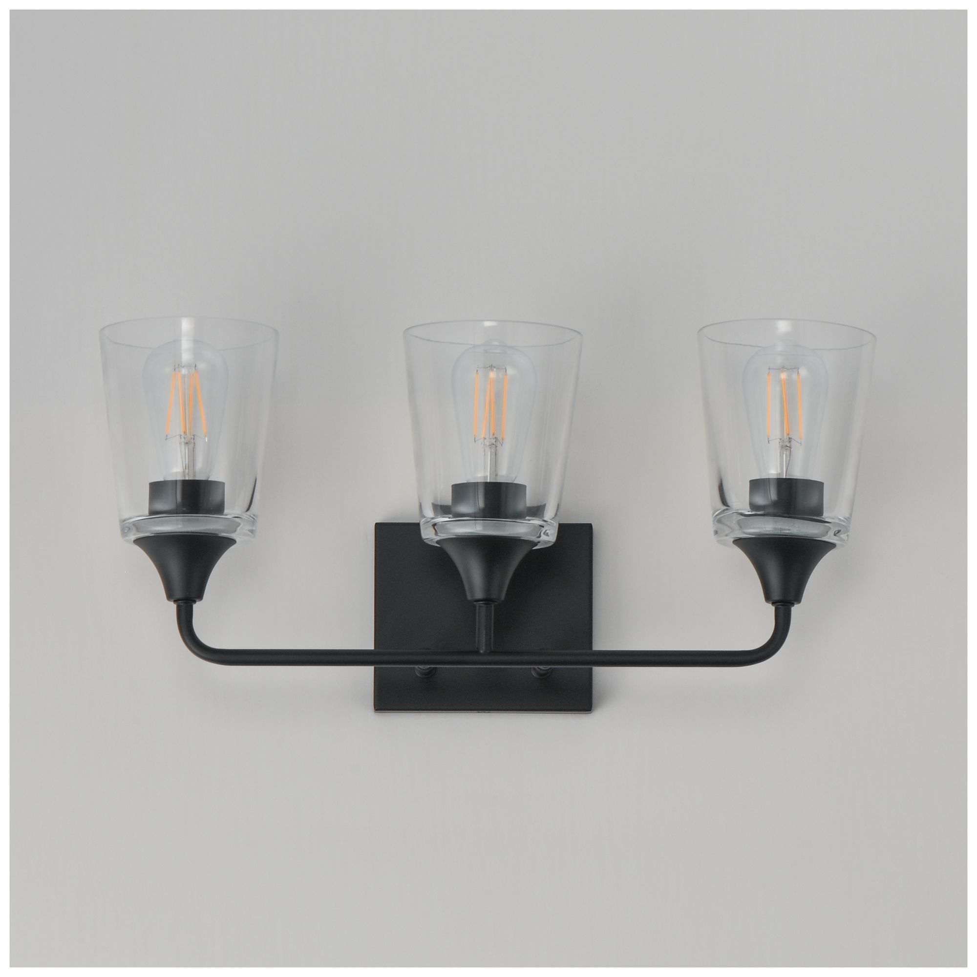 Image 3 Maxim Hudson 20 1/2" Wide Clear/Black 3-Light Bath Vanity more views