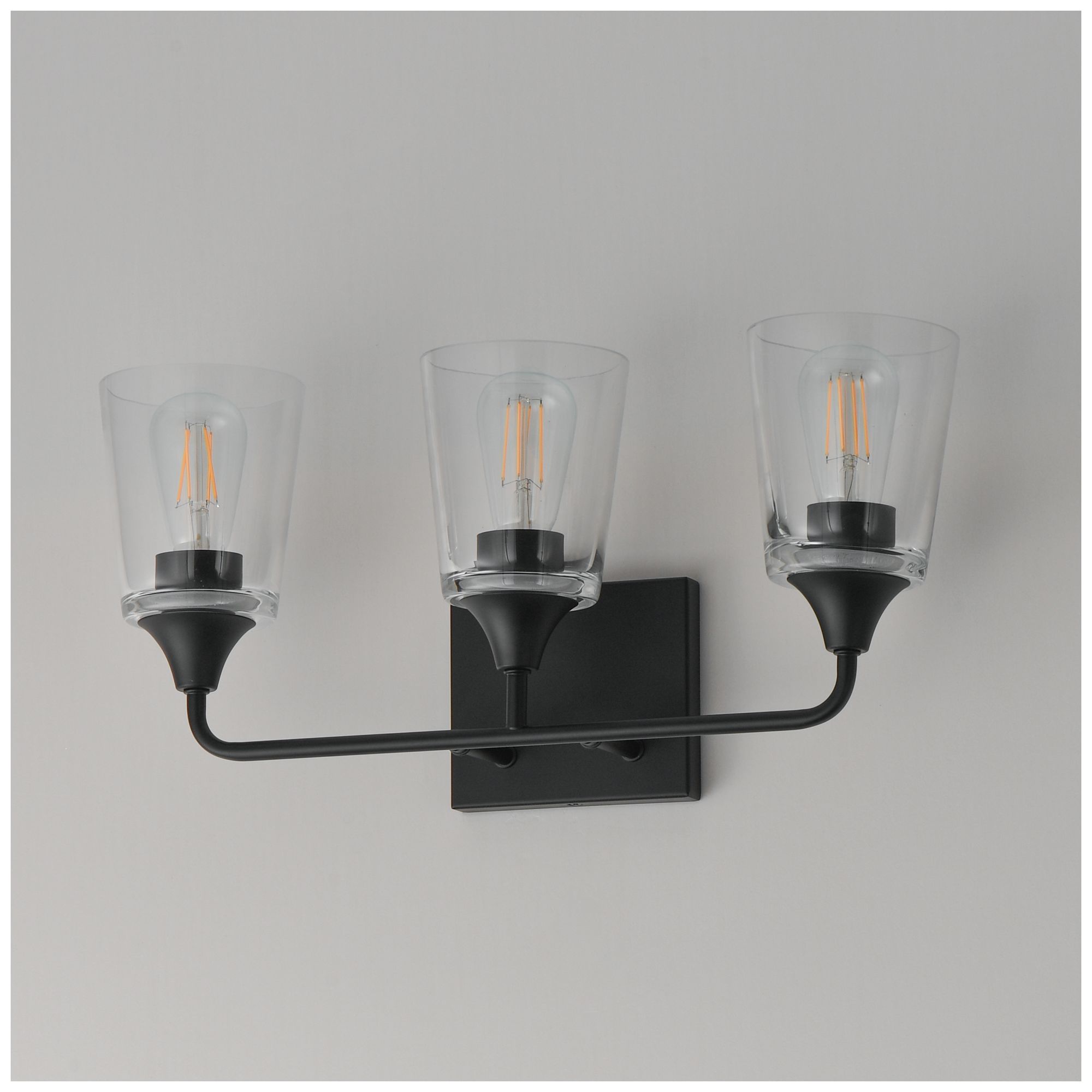 Image 4 Maxim Hudson 20 1/2" Wide Clear/Black 3-Light Bath Vanity more views