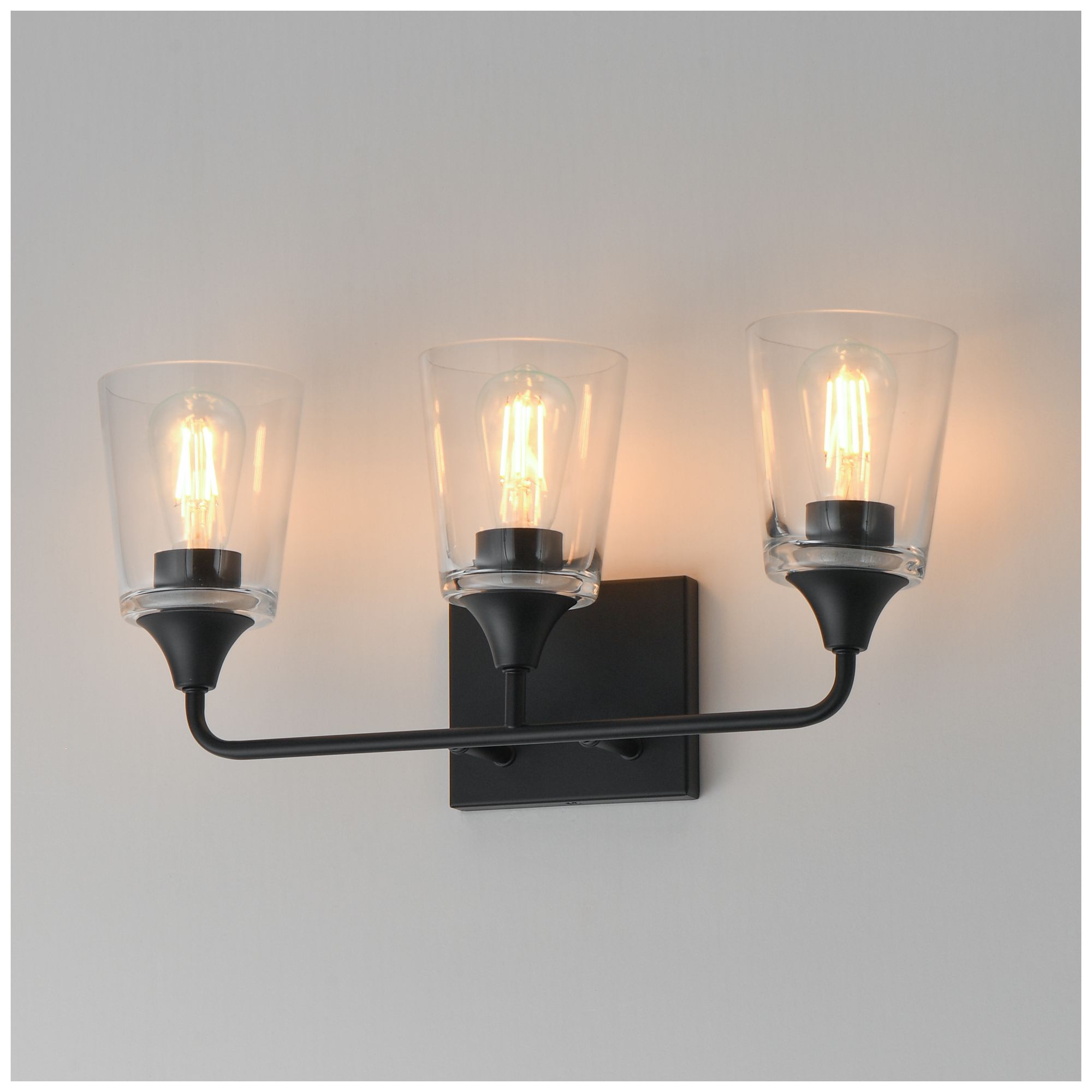 Image 5 Maxim Hudson 20 1/2" Wide Clear/Black 3-Light Bath Vanity more views