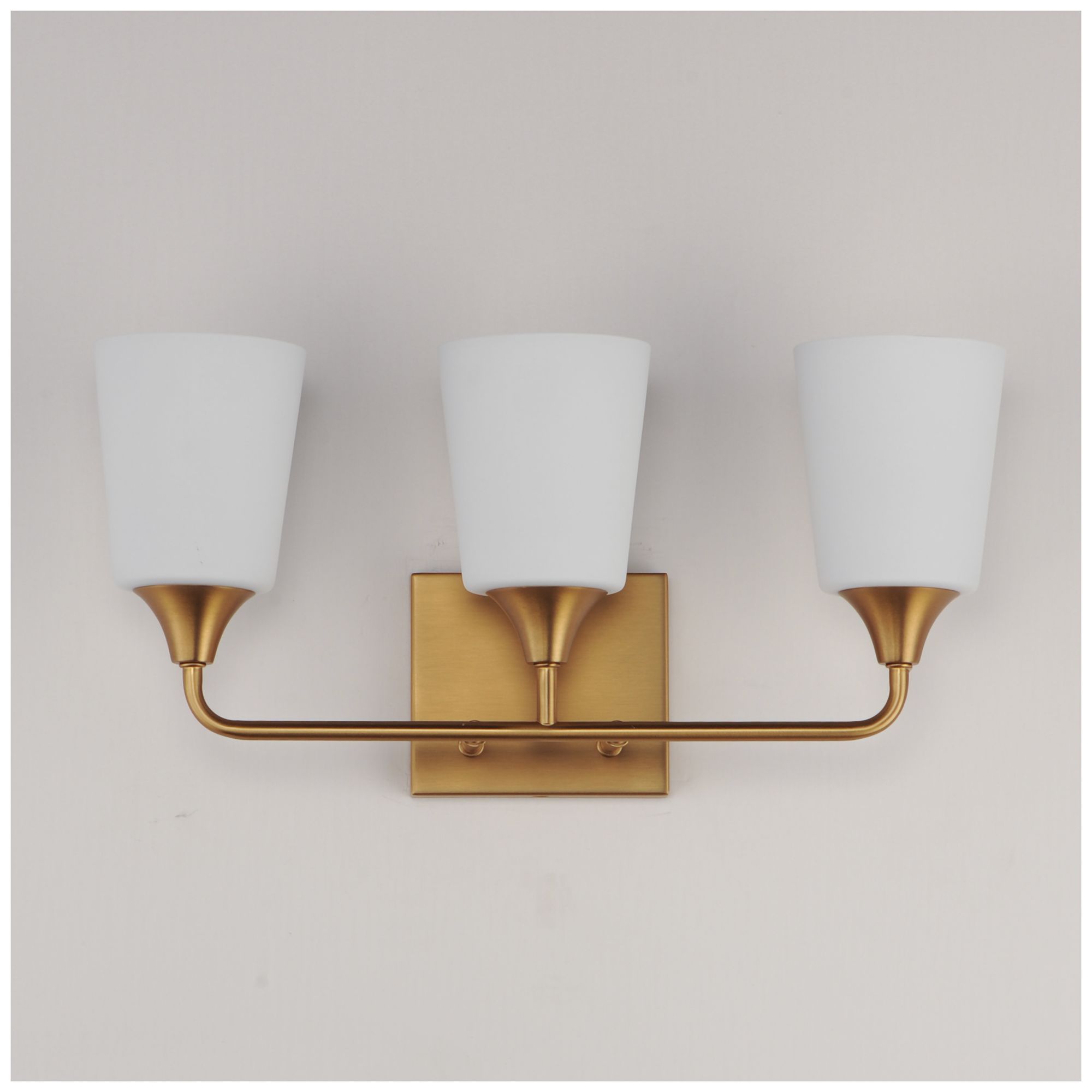 Image 3 Maxim Hudson 20 1/2" Wide White/Natural Aged Brass 3-Light Bath Vanity more views