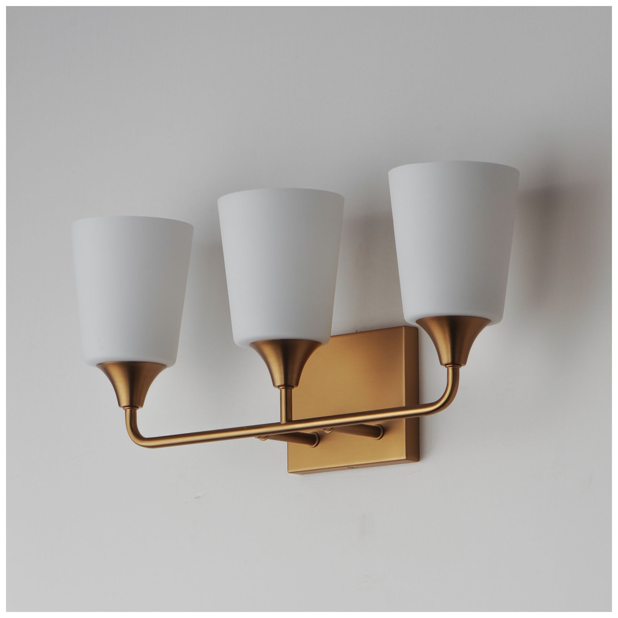 Image 4 Maxim Hudson 20 1/2" Wide White/Natural Aged Brass 3-Light Bath Vanity more views