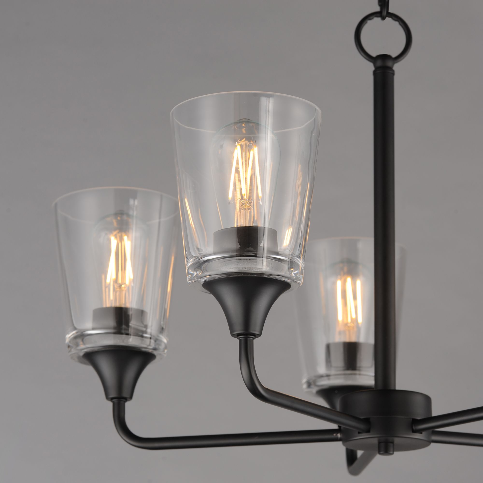 Image 4 Maxim Hudson 24" Wide Clear/Black 5-Light Chandelier more views