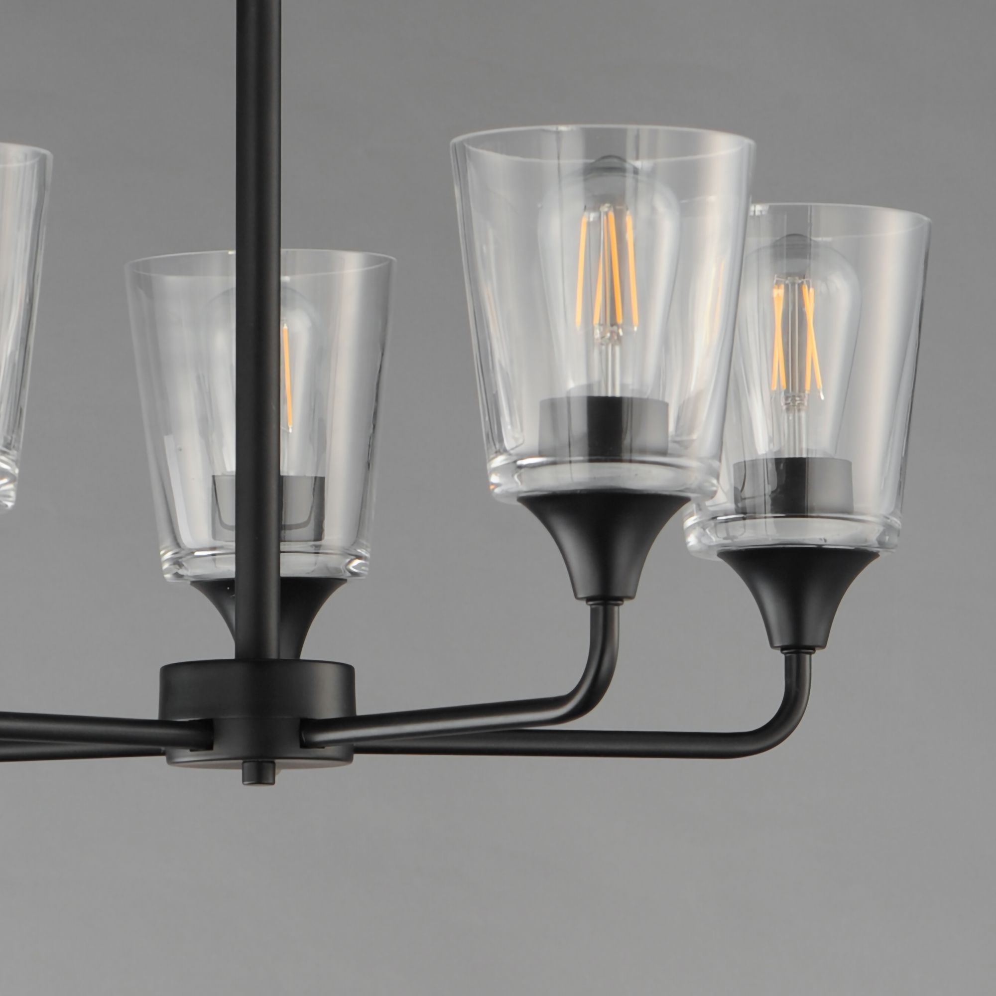 Image 5 Maxim Hudson 24" Wide Clear/Black 5-Light Chandelier more views