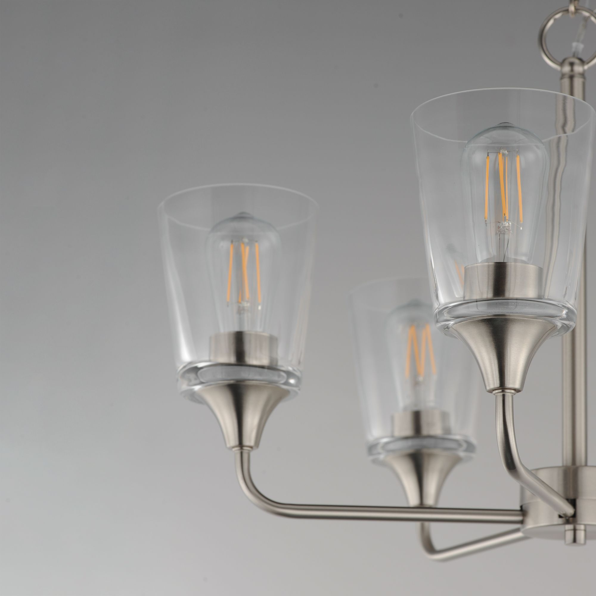 Image 4 Maxim Hudson 24" Wide Clear/Satin Nickel 5-Light Chandelier more views
