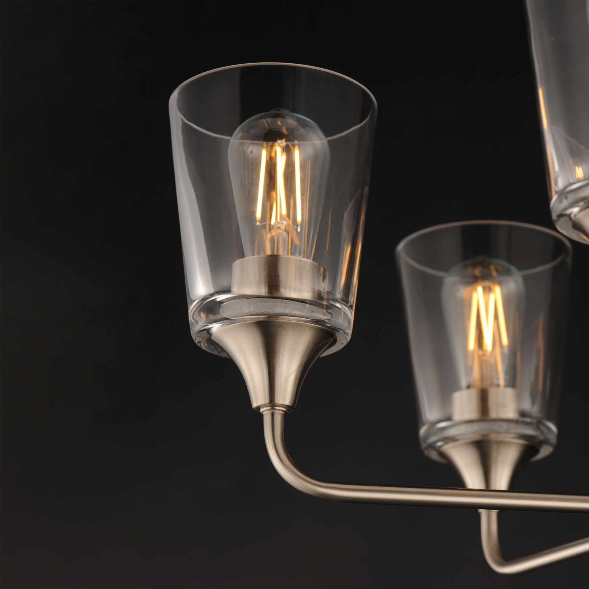 Image 5 Maxim Hudson 24" Wide Clear/Satin Nickel 5-Light Chandelier more views