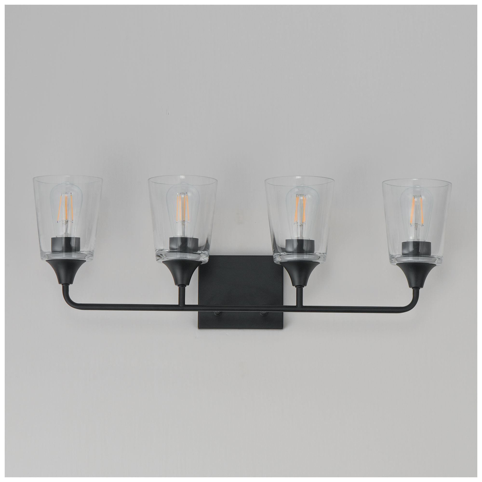 Image 3 Maxim Hudson 28 1/4" Wide Clear/Black 4-Light Bath Vanity more views