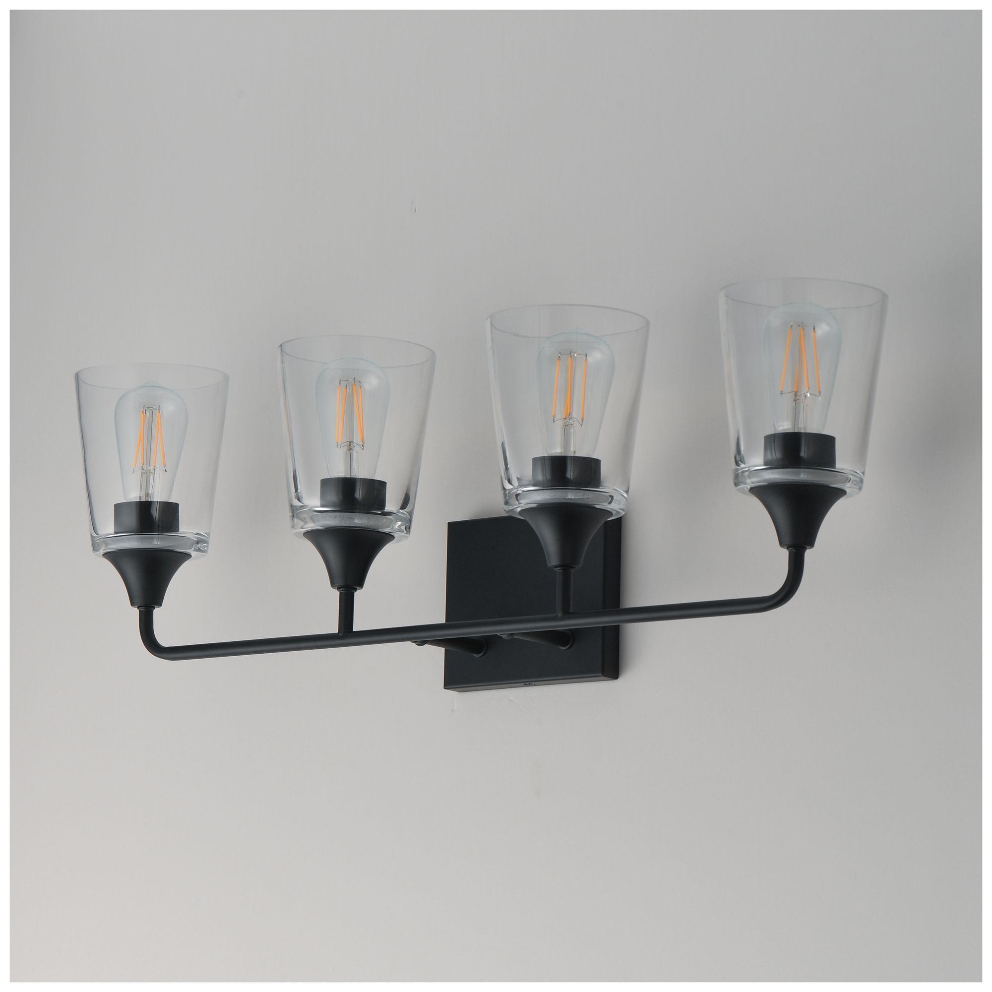 Image 4 Maxim Hudson 28 1/4" Wide Clear/Black 4-Light Bath Vanity more views