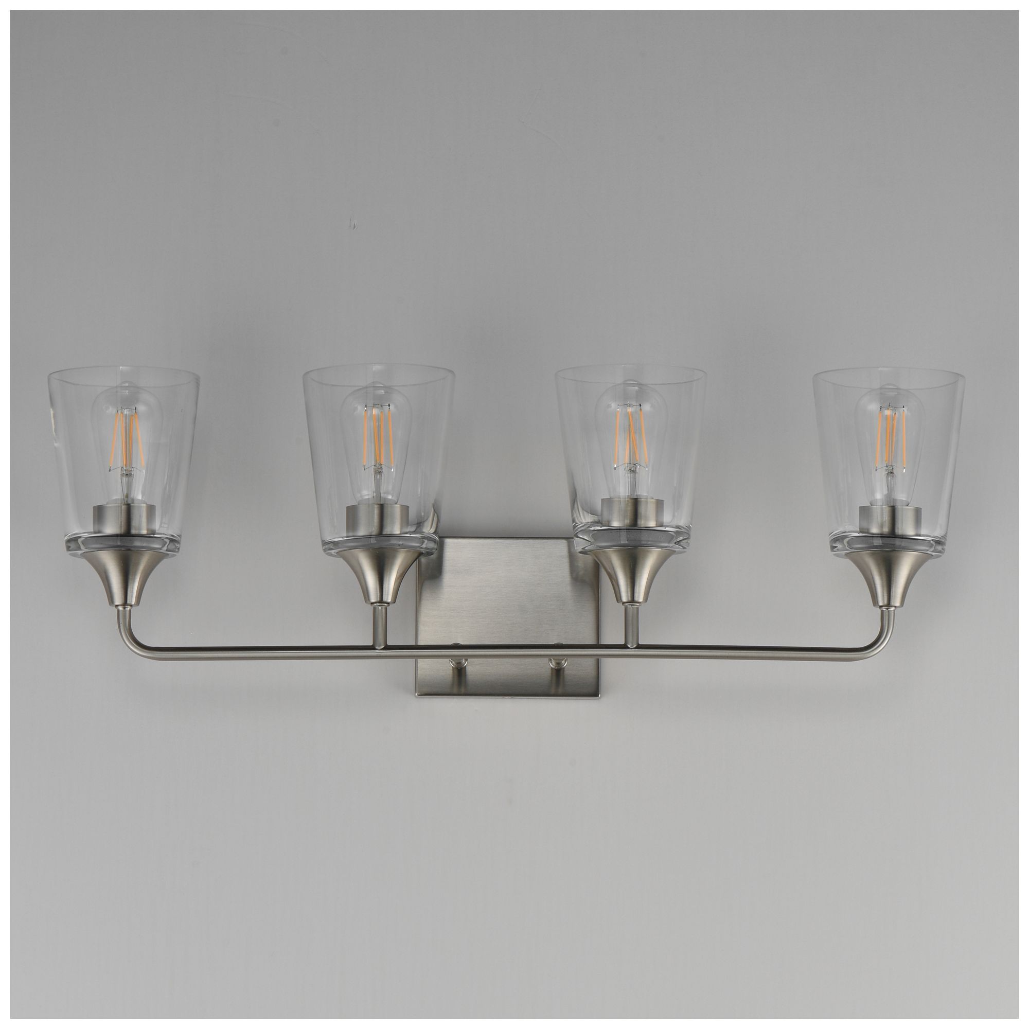Image 3 Maxim Hudson 28 1/4" Wide Clear/Satin Nickel 4-Light Bath Vanity more views