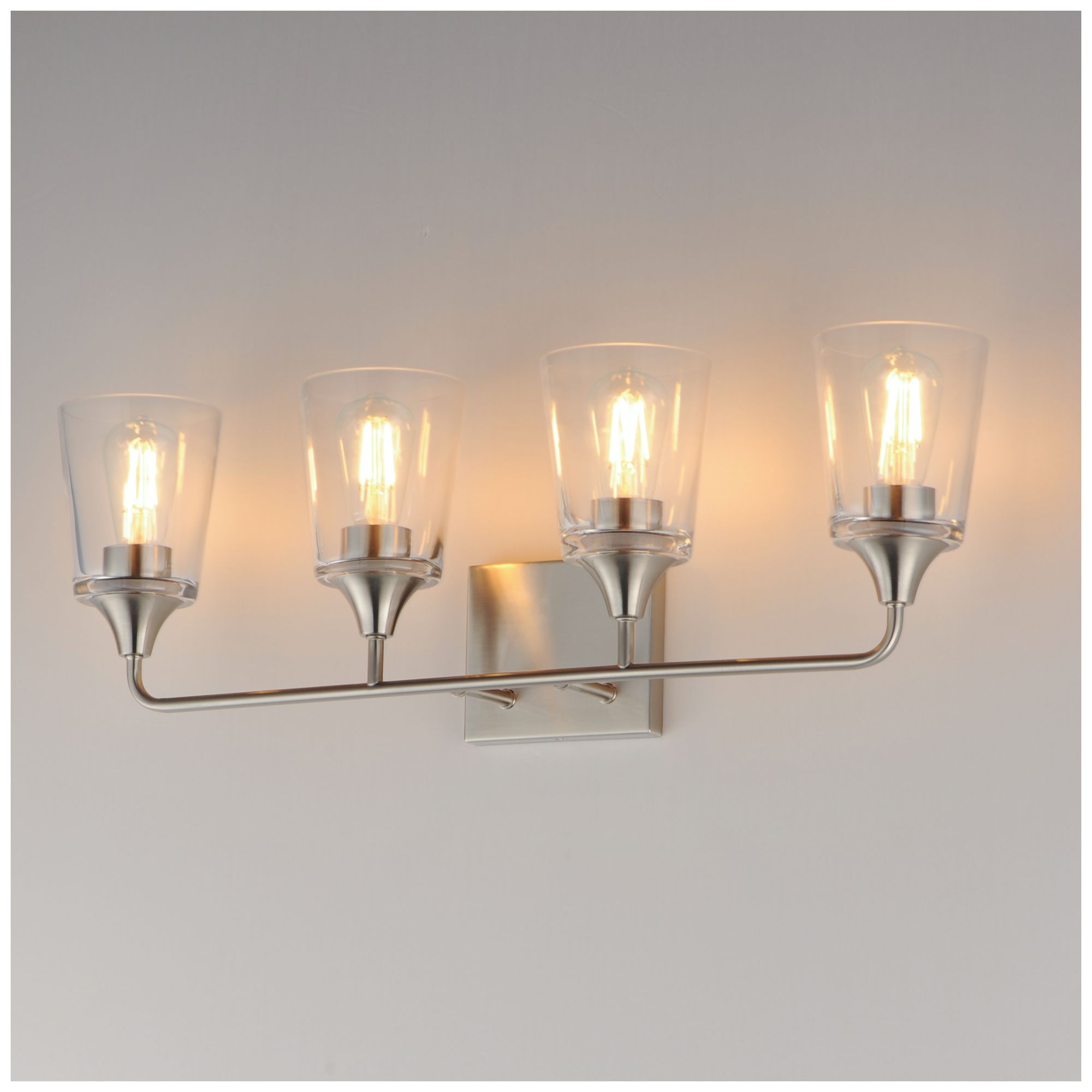 Image 4 Maxim Hudson 28 1/4" Wide Clear/Satin Nickel 4-Light Bath Vanity more views