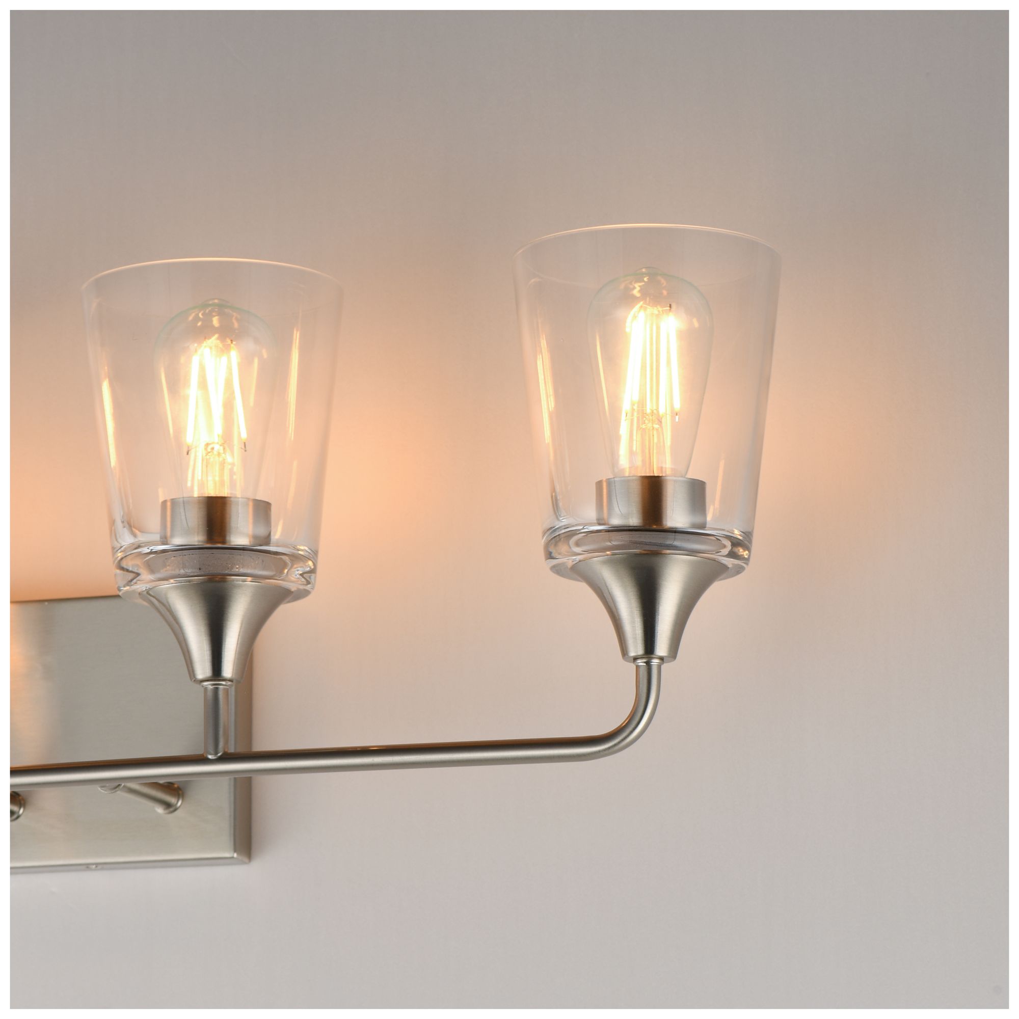Image 5 Maxim Hudson 28 1/4" Wide Clear/Satin Nickel 4-Light Bath Vanity more views