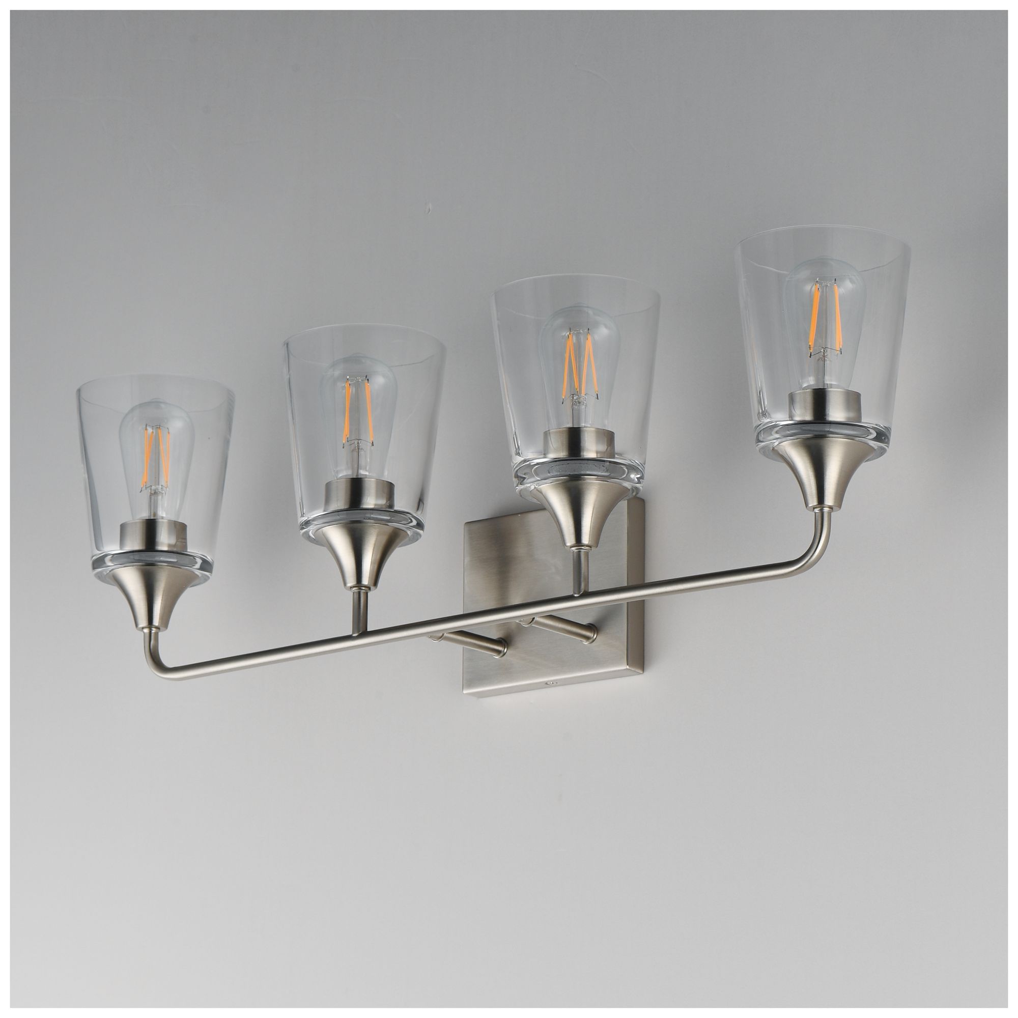 Image 6 Maxim Hudson 28 1/4" Wide Clear/Satin Nickel 4-Light Bath Vanity more views