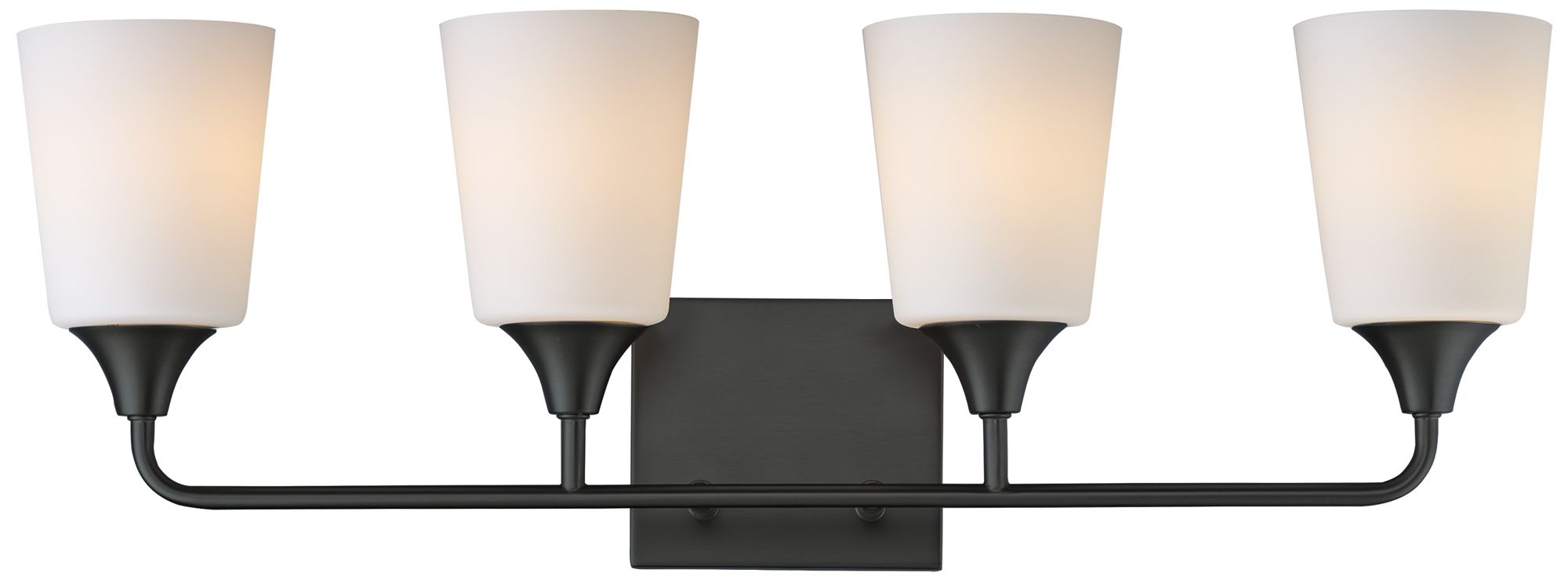 Maxim Hudson 28 1/4" Wide White/Black 4-Light Bath Vanity