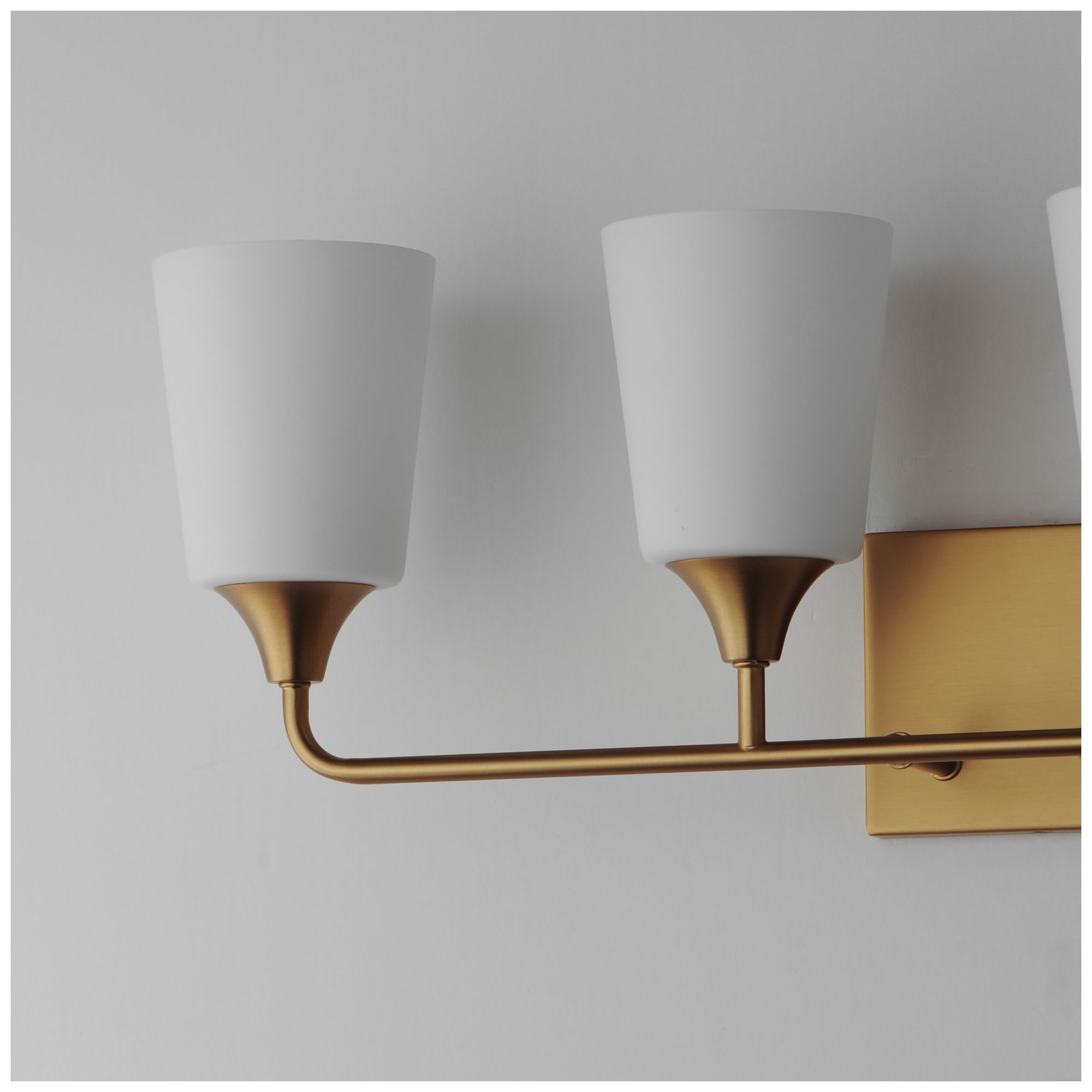 Image 6 Maxim Hudson 28 1/4" Wide White/Natural Aged Brass 4-Light Bath Vanity more views