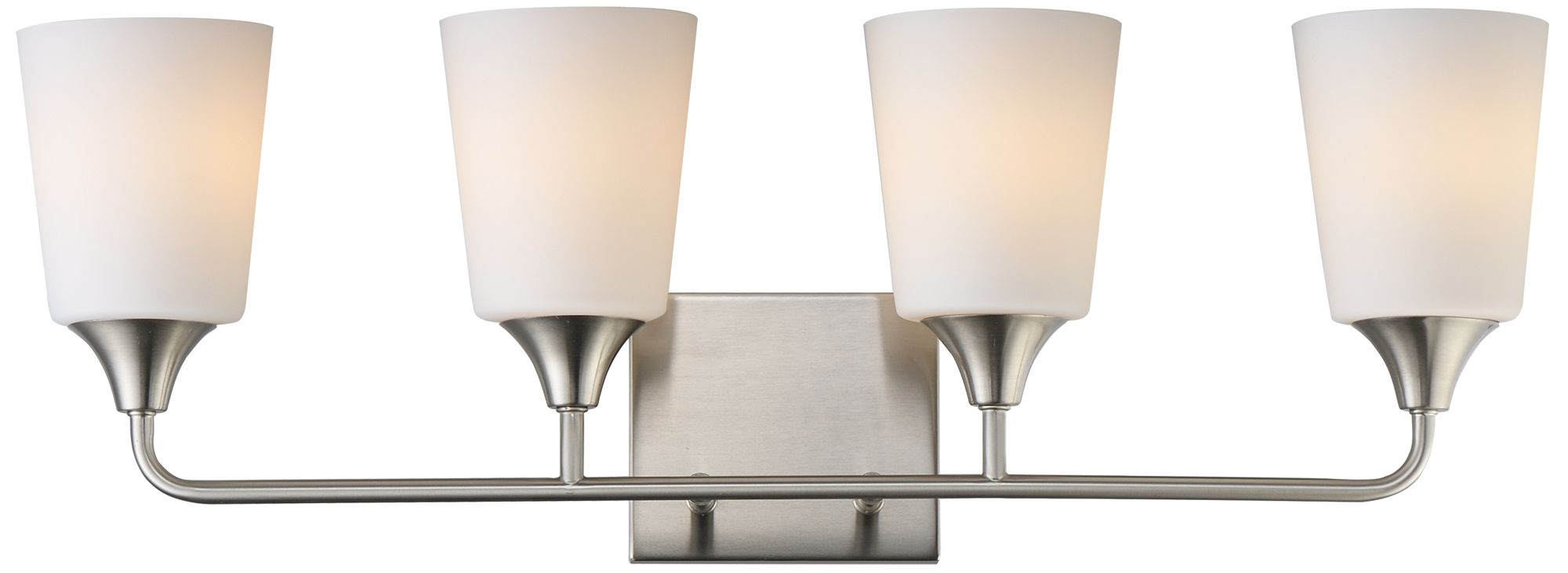 Maxim Hudson 28 1/4" Wide White/Satin Nickel 4-Light Bath Vanity