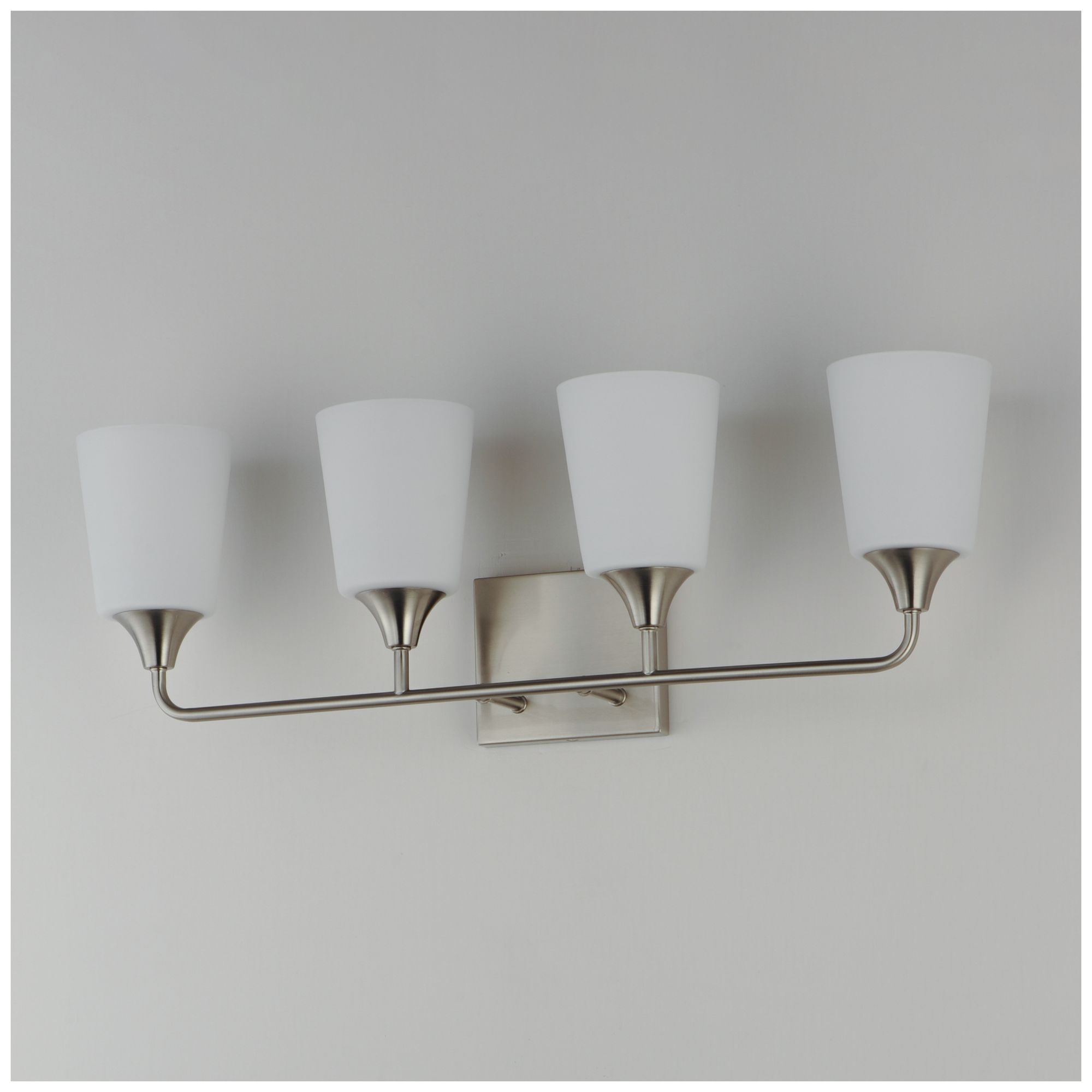 Image 3 Maxim Hudson 28 1/4" Wide White/Satin Nickel 4-Light Bath Vanity more views