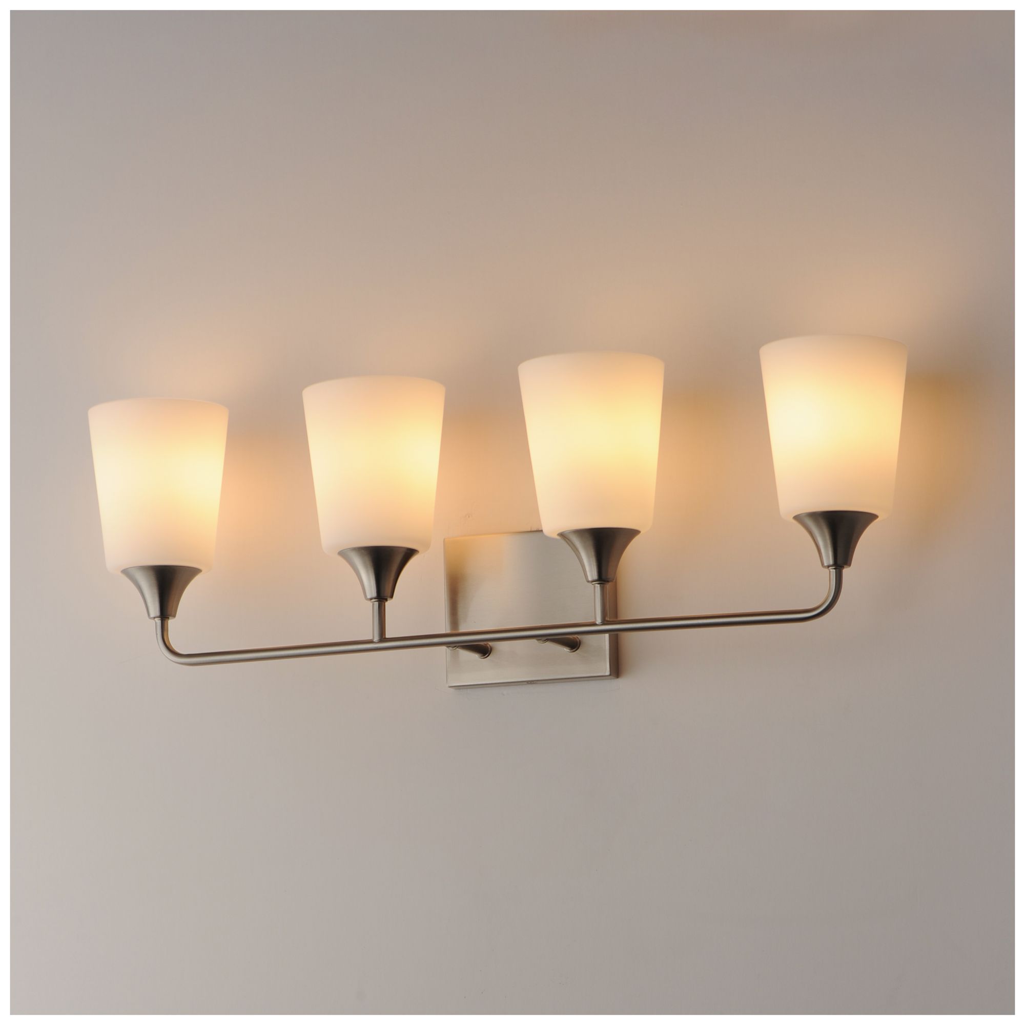 Image 4 Maxim Hudson 28 1/4" Wide White/Satin Nickel 4-Light Bath Vanity more views