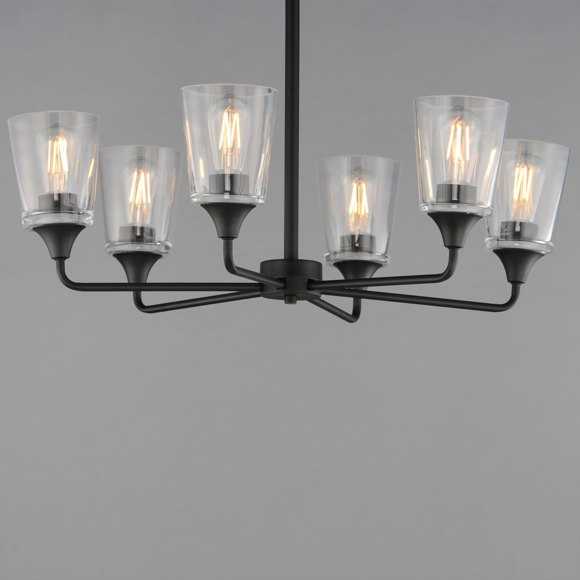 Image 3 Maxim Hudson 30" Wide Clear/Black 6-Light Chandelier more views