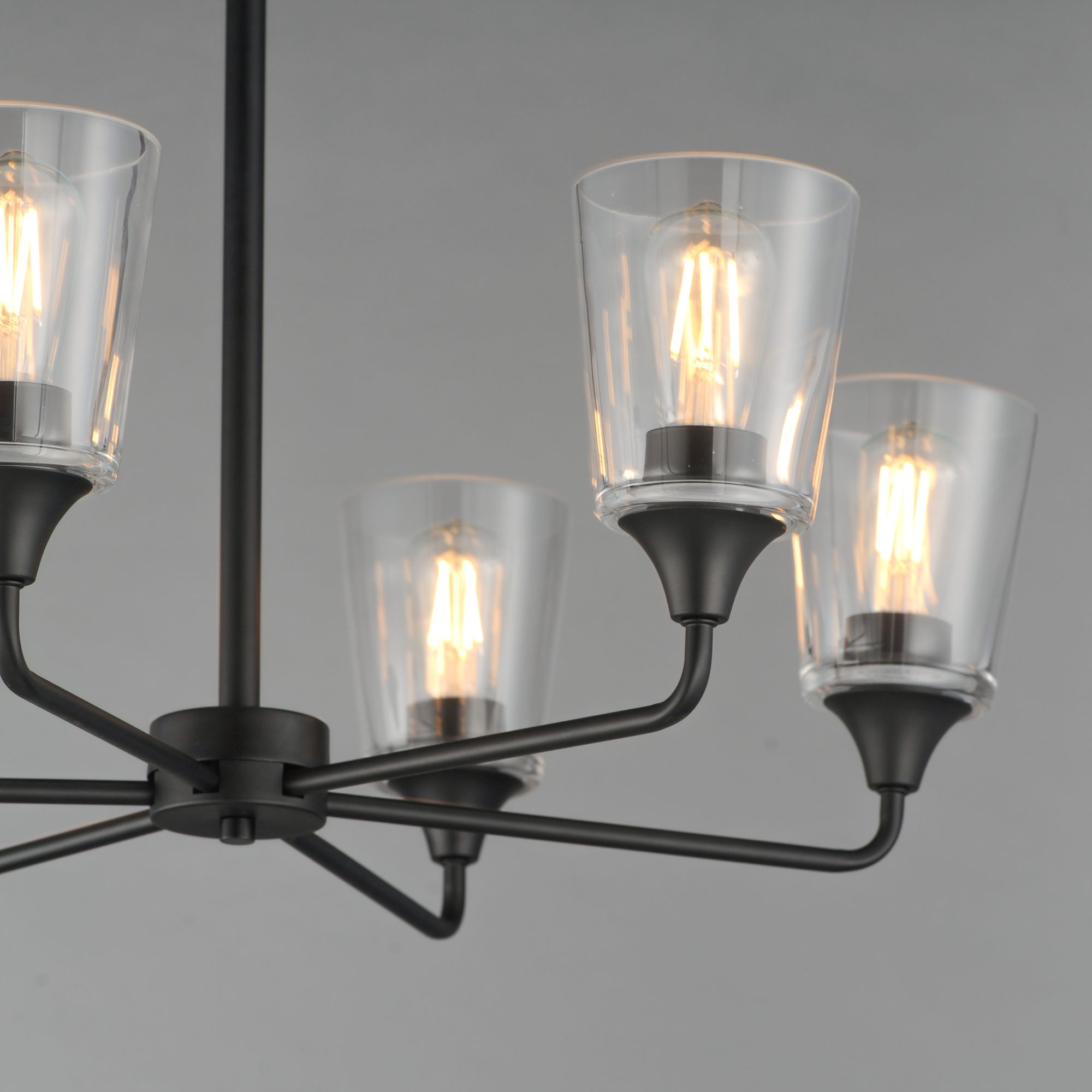 Image 4 Maxim Hudson 30" Wide Clear/Black 6-Light Chandelier more views