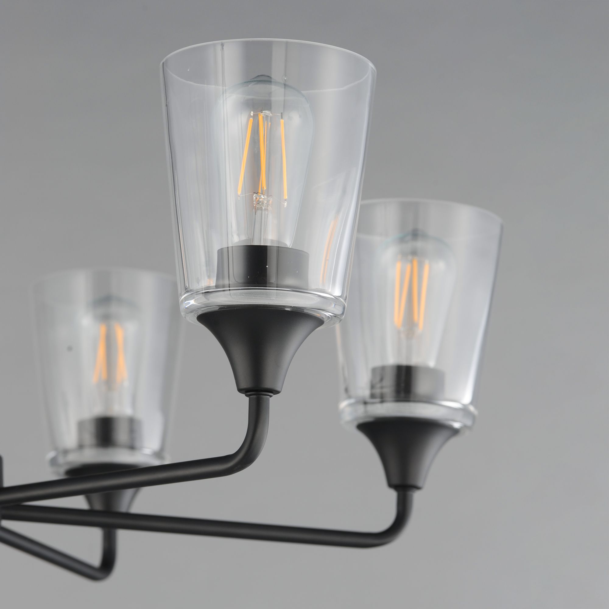 Image 5 Maxim Hudson 30" Wide Clear/Black 6-Light Chandelier more views