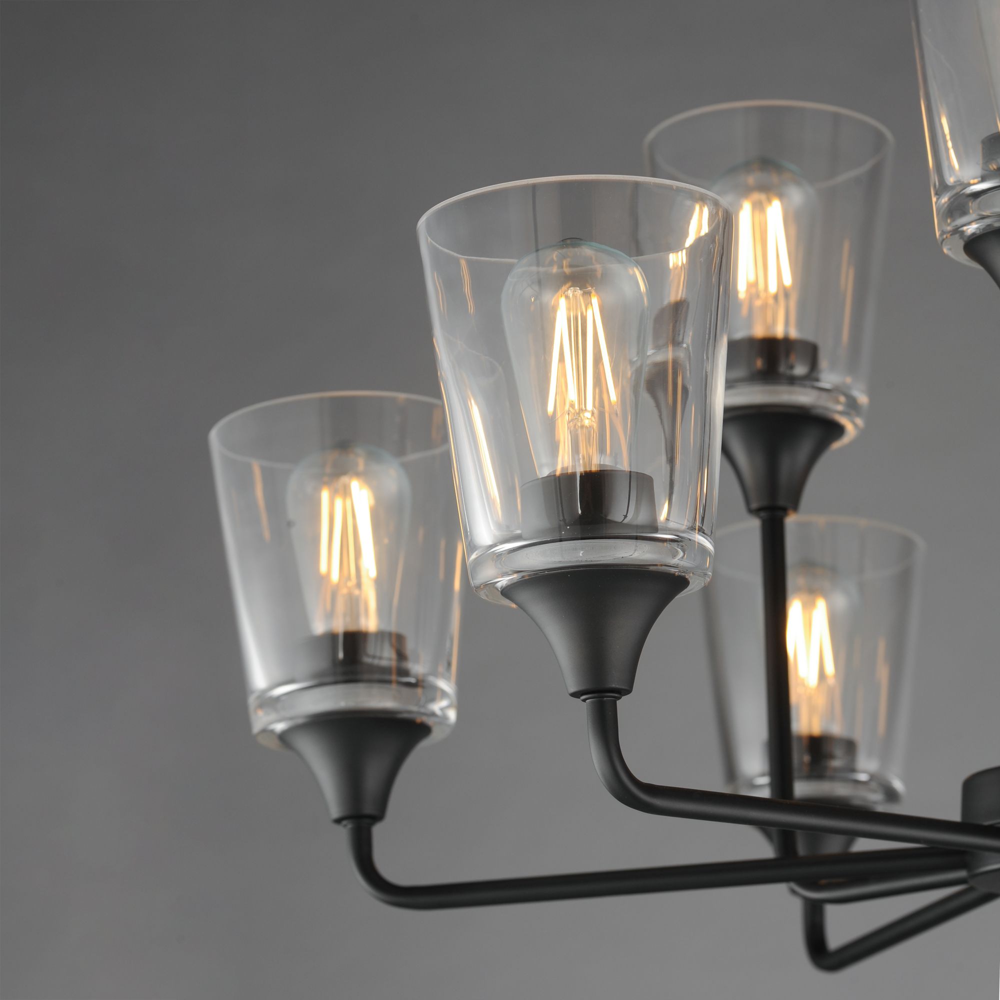Image 4 Maxim Hudson 30" Wide Clear/Black 9-Light Two-Tier Chandelier more views
