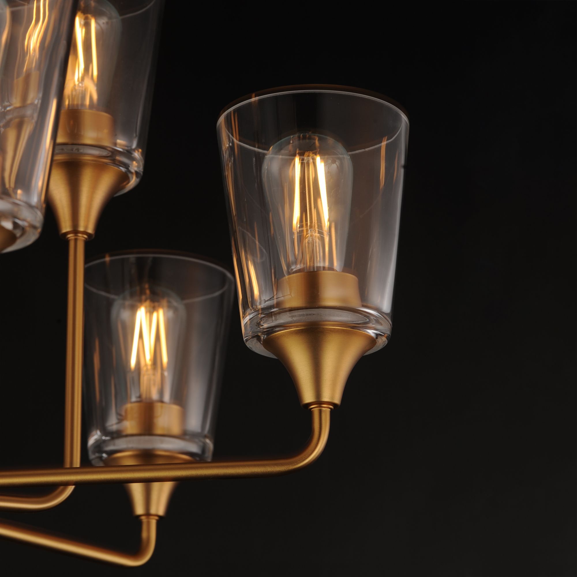 Maxim Hudson 30" Wide Clear/Natural Aged Brass 9-Light Two-Tier Chandelier