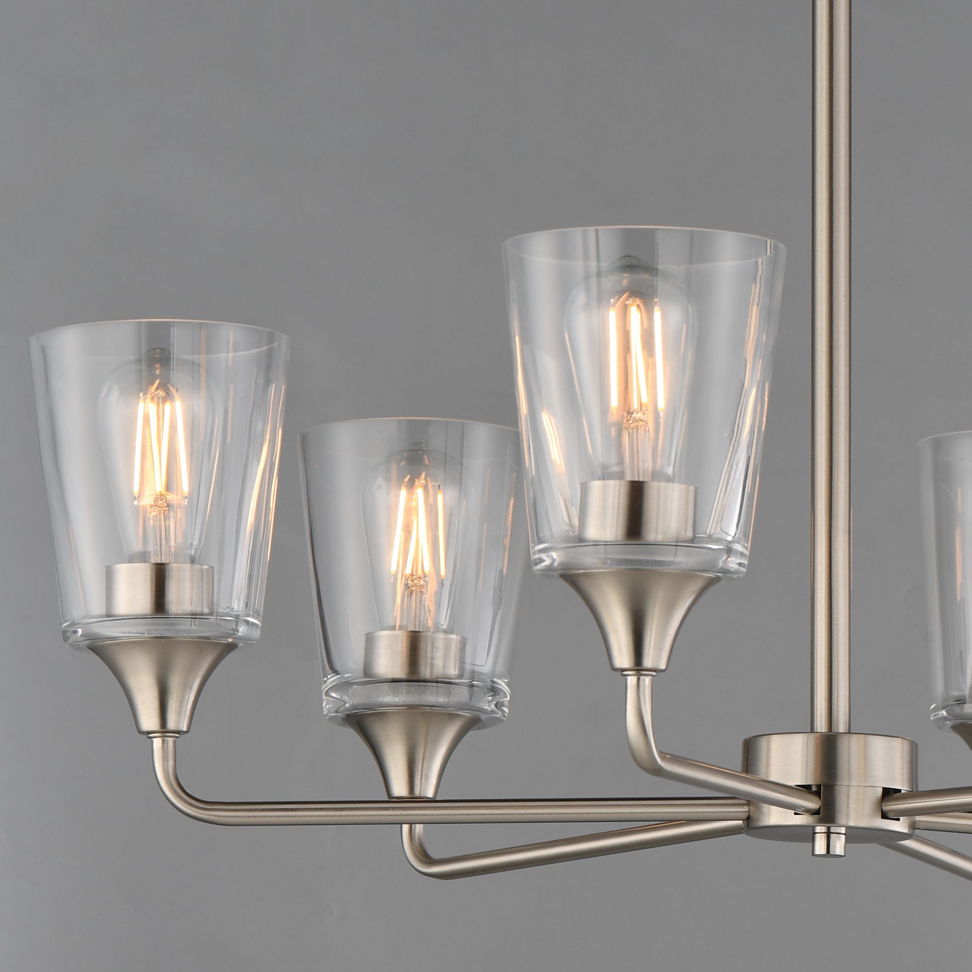 Image 4 Maxim Hudson 30" Wide Clear/Satin Nickel 6-Light Chandelier more views