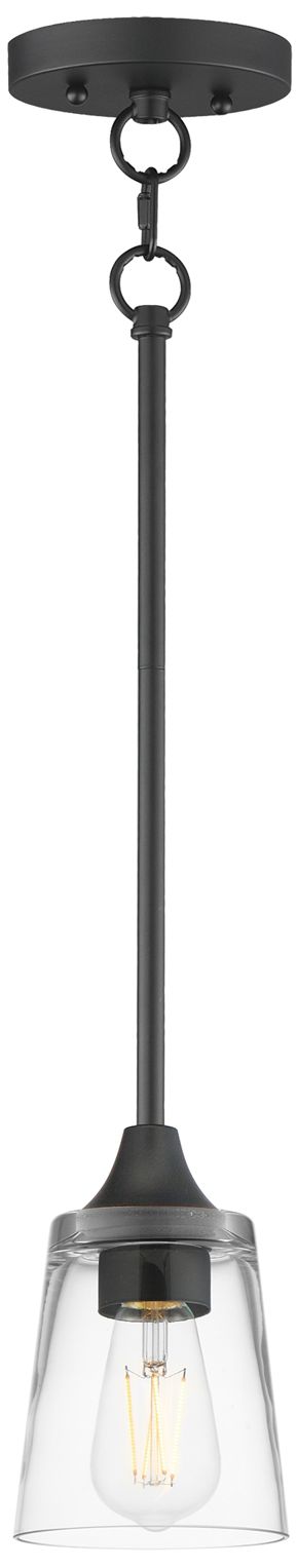 Image 2 Maxim Hudson 4 3/4" Wide Clear/Black Mini Pendant