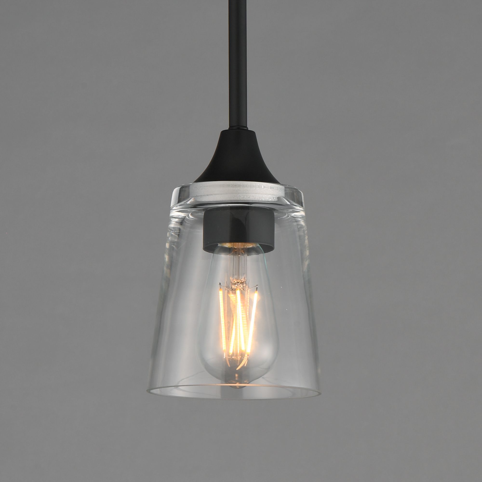 Image 3 Maxim Hudson 4 3/4" Wide Clear/Black Mini Pendant more views
