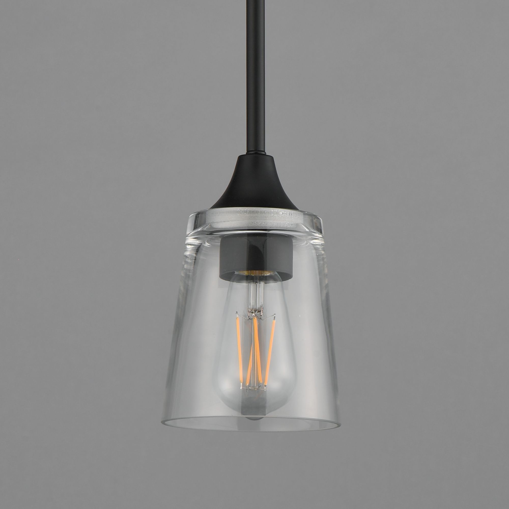 Image 4 Maxim Hudson 4 3/4" Wide Clear/Black Mini Pendant more views