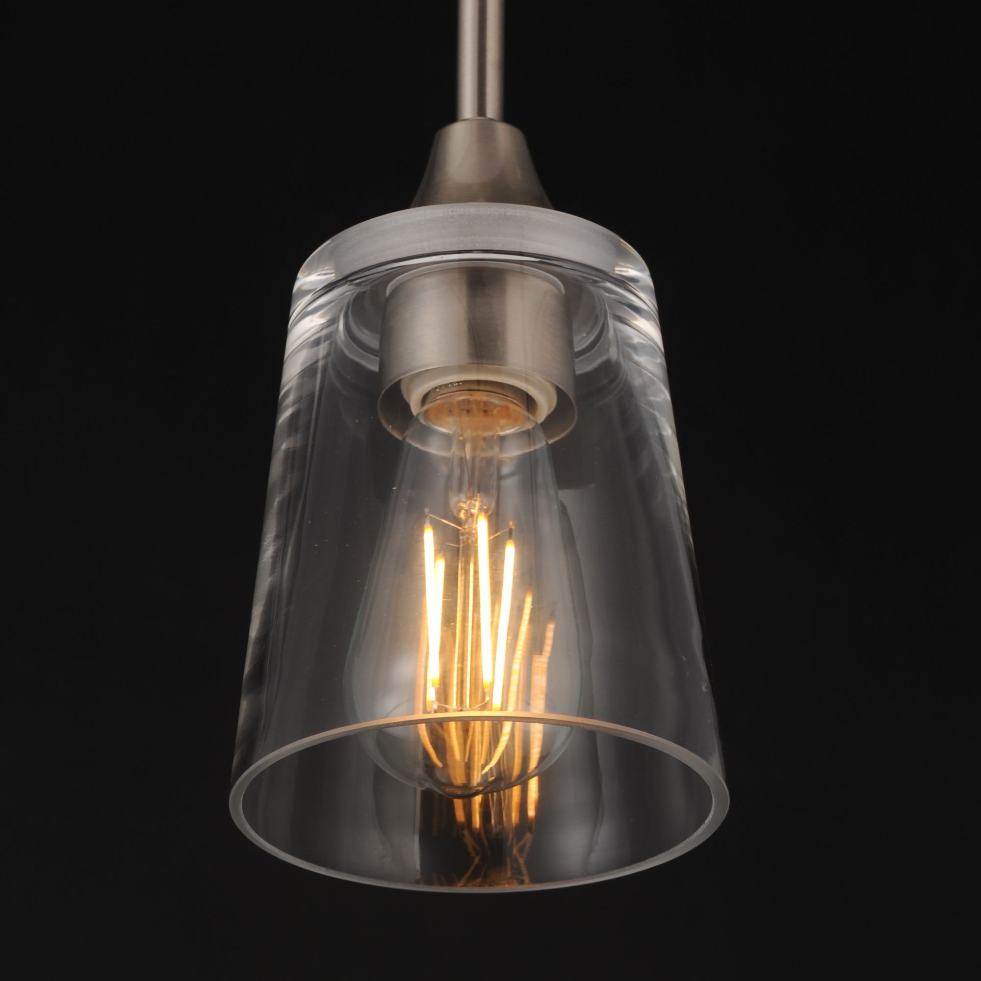 Image 4 Maxim Hudson 4 3/4" Wide Clear/Satin Nickel Mini Pendant more views