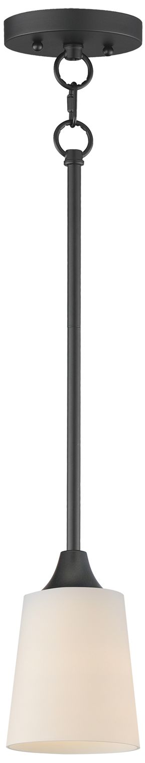 Maxim Hudson 4 3/4" Wide White/Black Mini Pendant