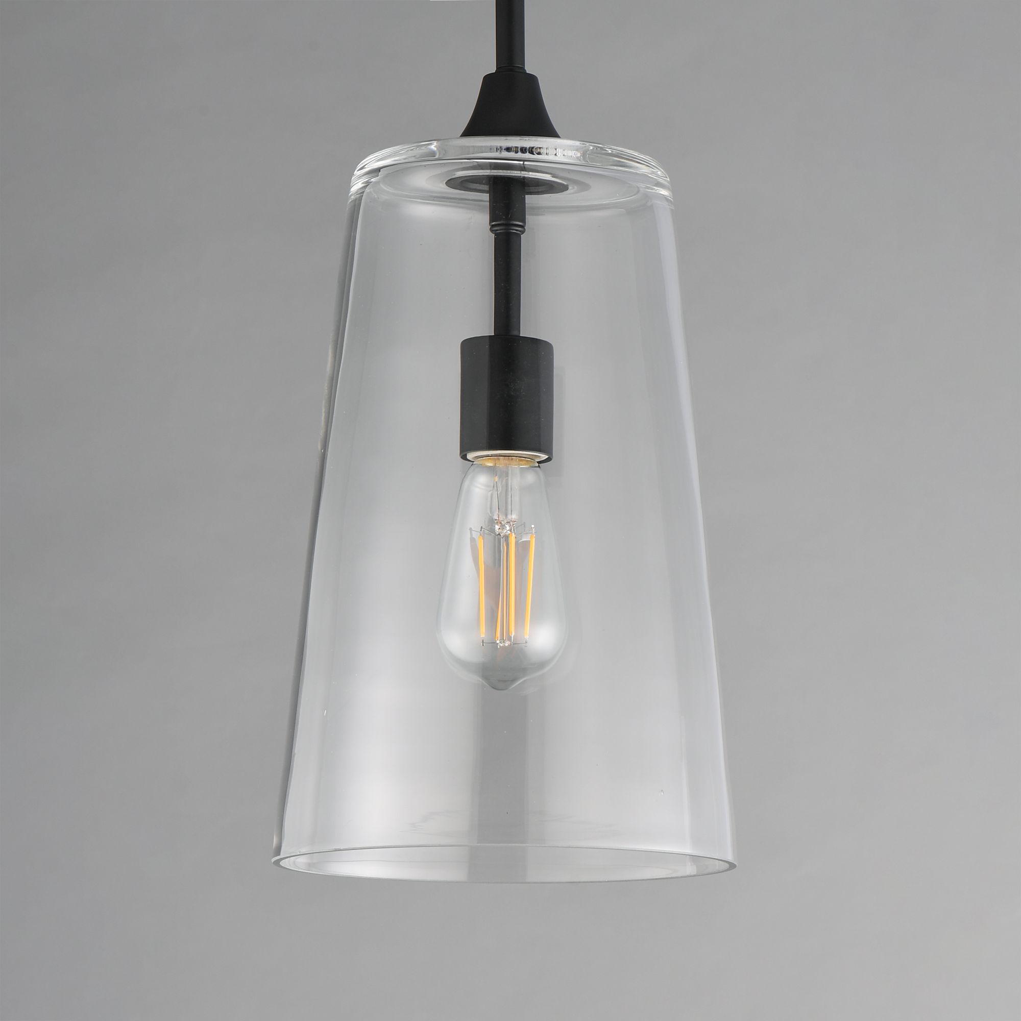 Image 2 Maxim Hudson 7 3/4" Clear/Black Single Pendant more views