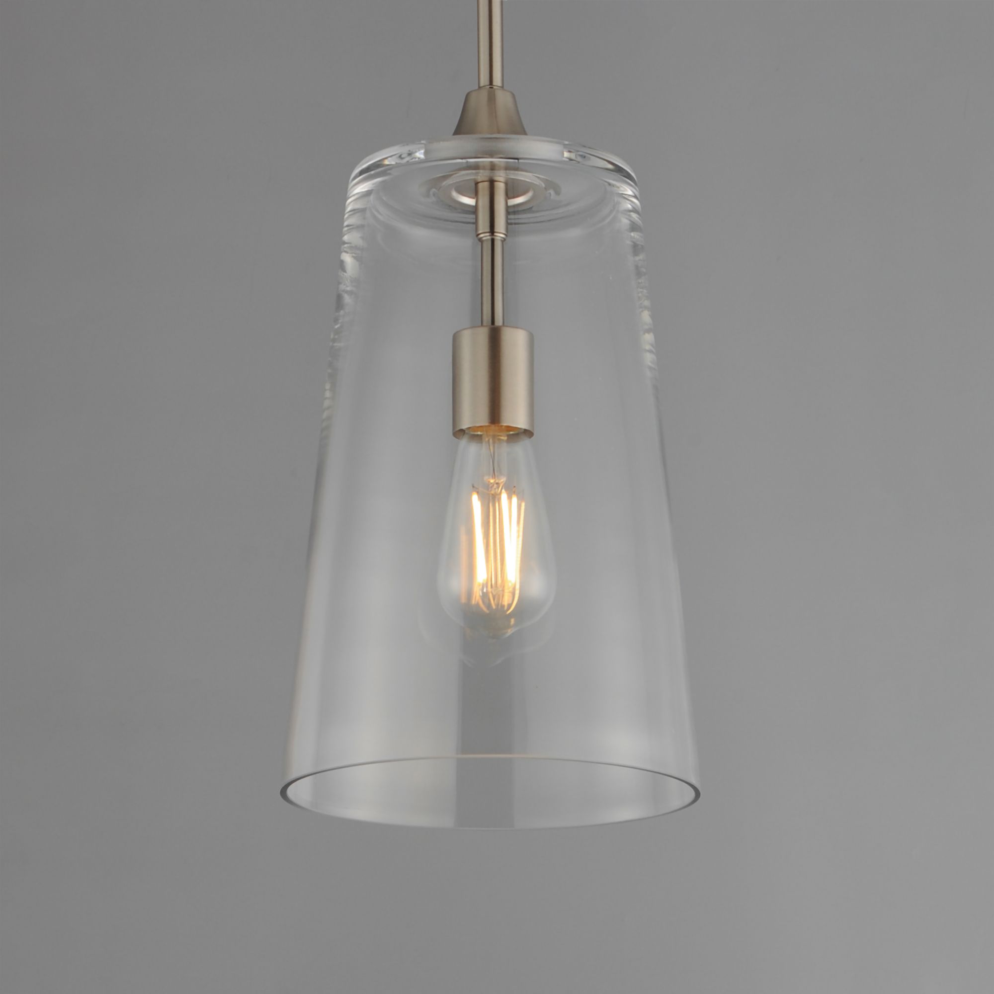 Image 5 Maxim Hudson 7 3/4" Wide Clear/Satin Nickel Single Pendant more views