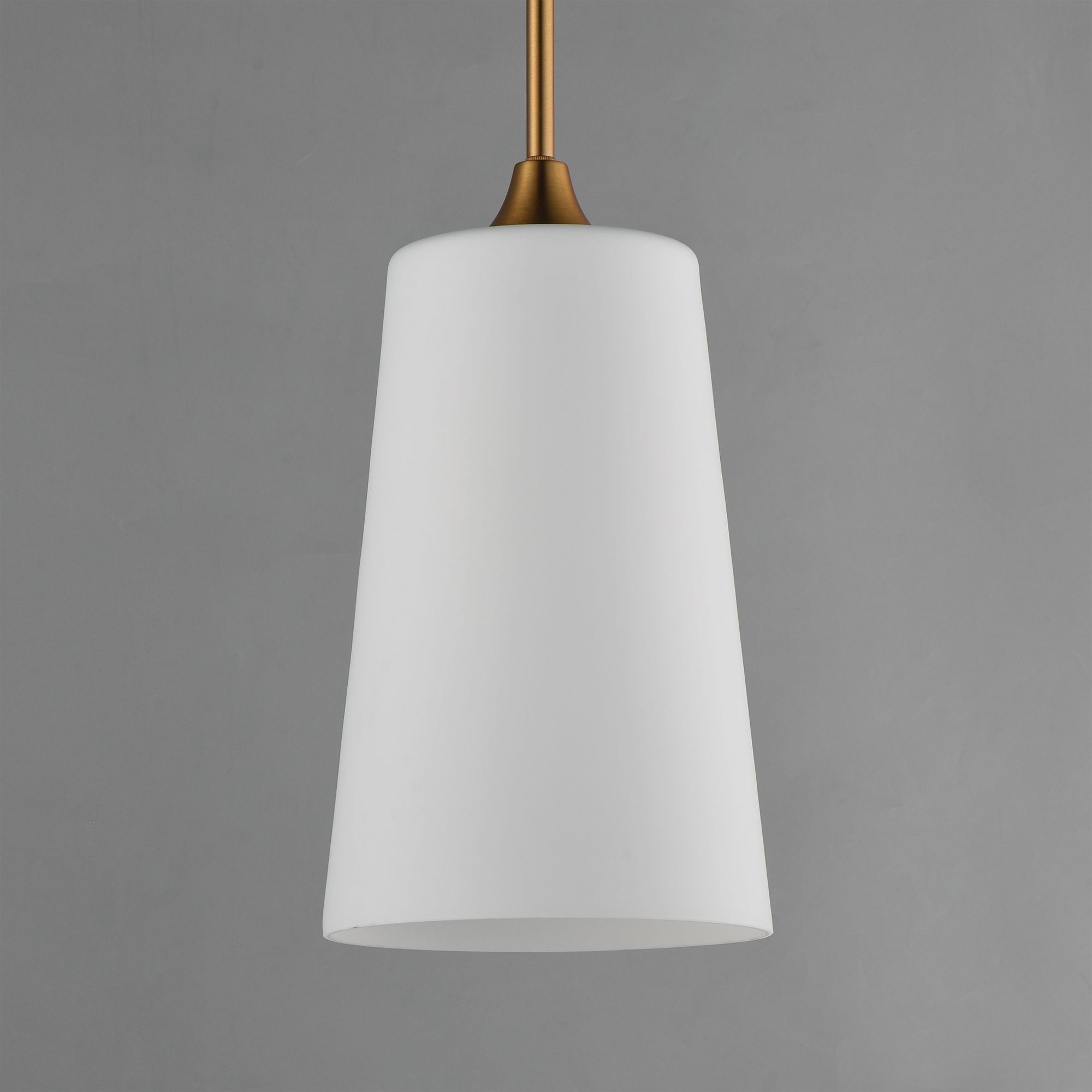 Image 3 Maxim Hudson 7 3/4" Wide White/Natural Aged Brass 1-Light Pendant more views