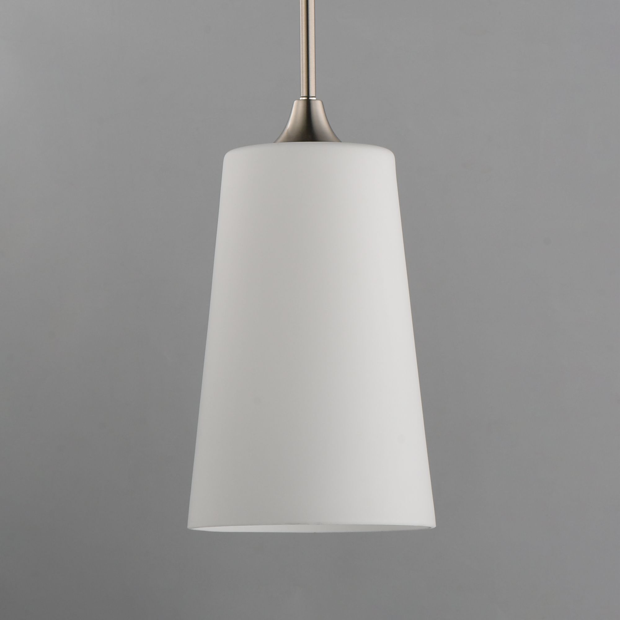 Image 2 Maxim Hudson 7 3/4" Wide White/Satin Nickel 1-Light Pendant more views