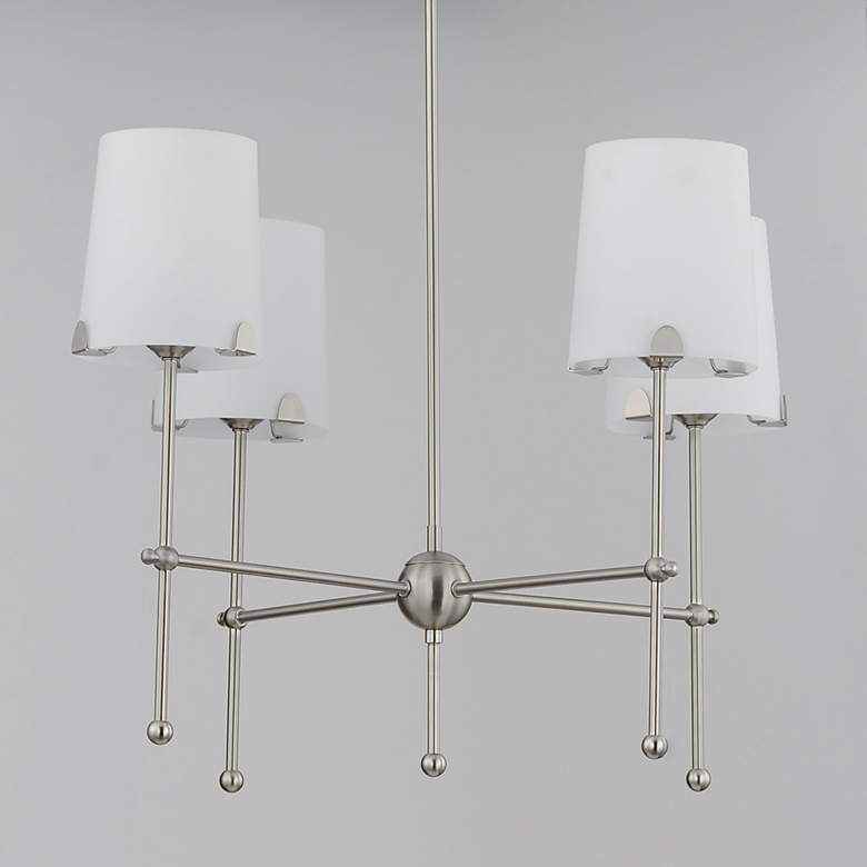 Image 3 Maxim Huntington 26" Wide Satin Nickel 4-Light Chandelier more views