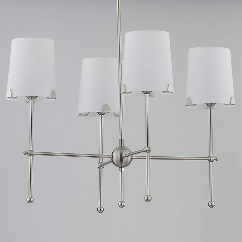 Image 5 Maxim Huntington 26" Wide Satin Nickel 4-Light Chandelier more views