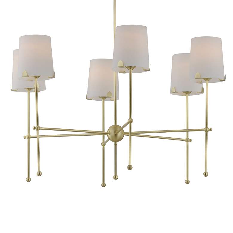Image 4 Maxim Huntington 34" Wide 6-Light Brass Contemporary Shade Chandelier more views