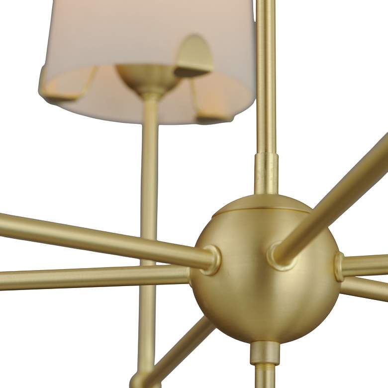 Image 6 Maxim Huntington 34" Wide 6-Light Brass Contemporary Shade Chandelier more views