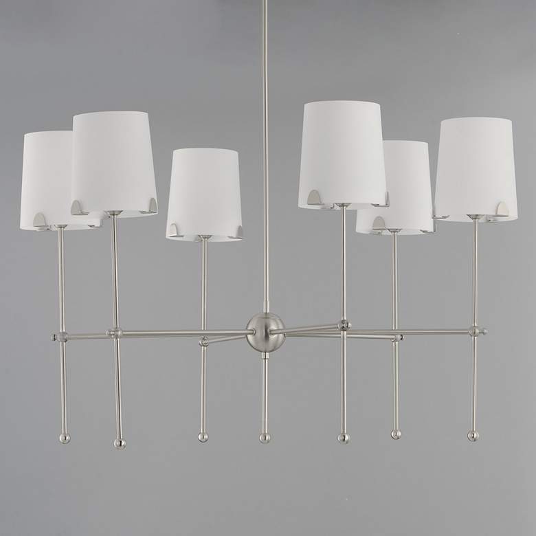 Image 3 Maxim Huntington 34" Wide Satin Nickel 6-Light Chandelier more views