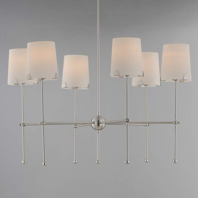 Image 5 Maxim Huntington 34" Wide Satin Nickel 6-Light Chandelier more views