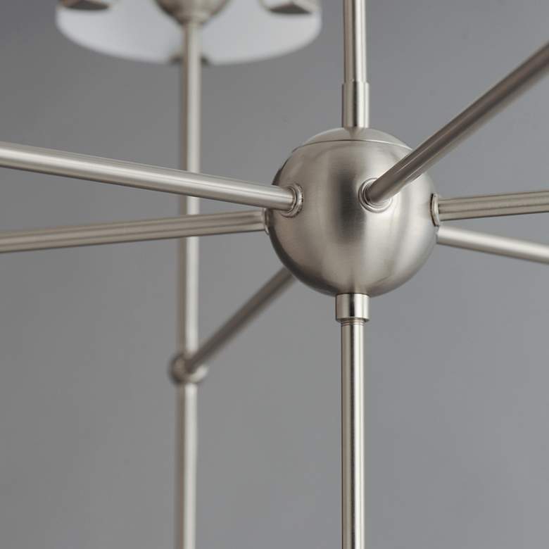 Image 6 Maxim Huntington 34" Wide Satin Nickel 6-Light Chandelier more views