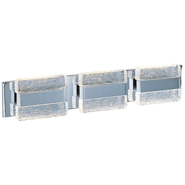 Image 1 Maxim Ice 28" Wide Polished Chrome LED Bath Light
